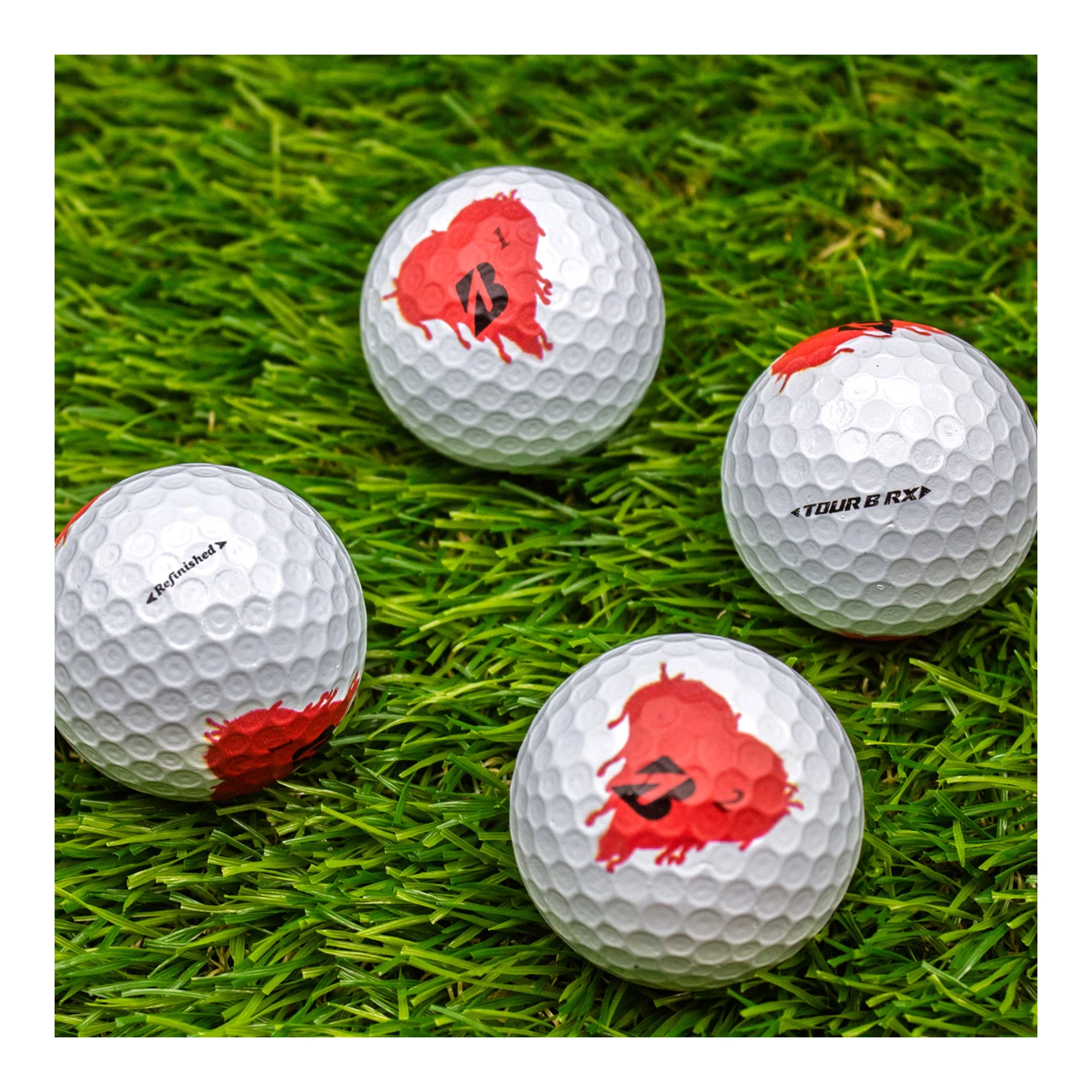 Refurbished Bridgestone Tour B RX Bleeding Hearts Golf Balls - Image 6
