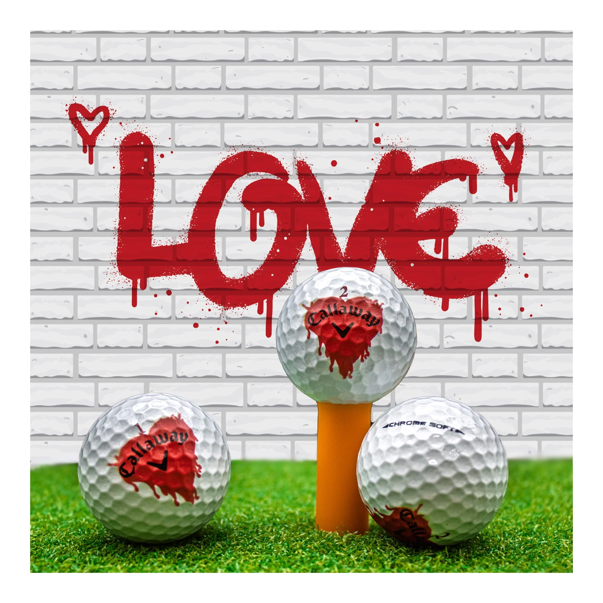 Refurbished Callaway Chrome Soft Bleeding Hearts Golf Balls - Image 5