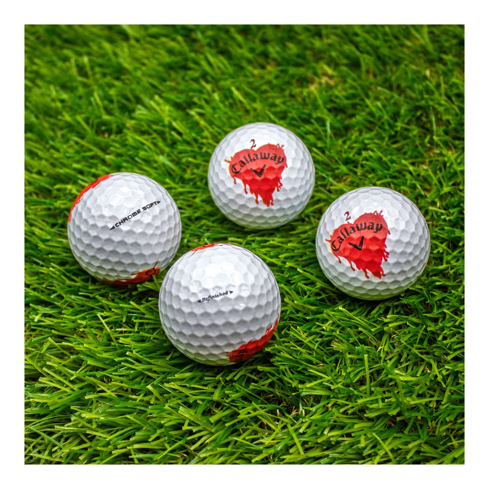 Refurbished Callaway Chrome Soft Bleeding Hearts Golf Balls - Image 6