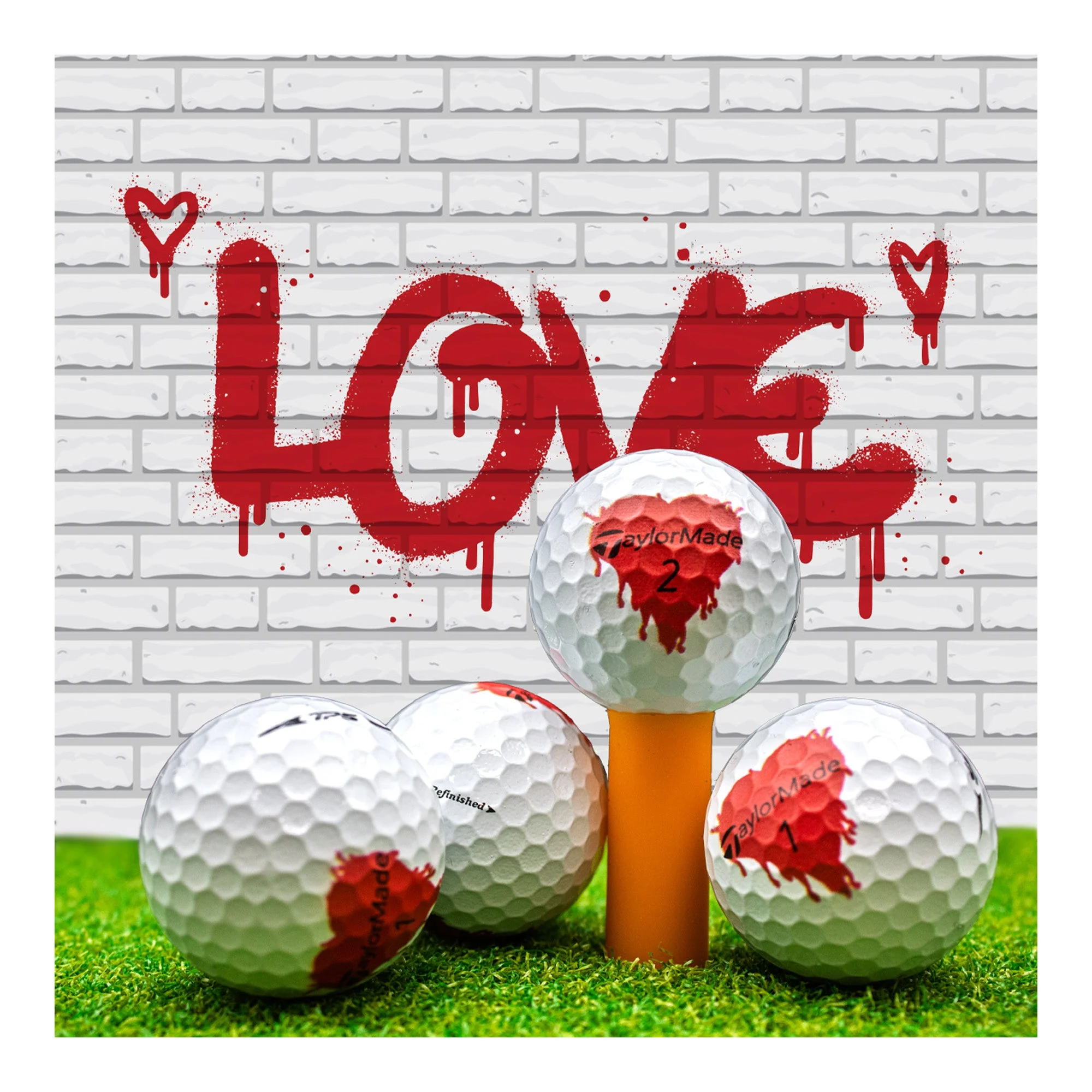 Refurbished TaylorMade TP5 Bleeding Hearts Golf Balls - Image 5