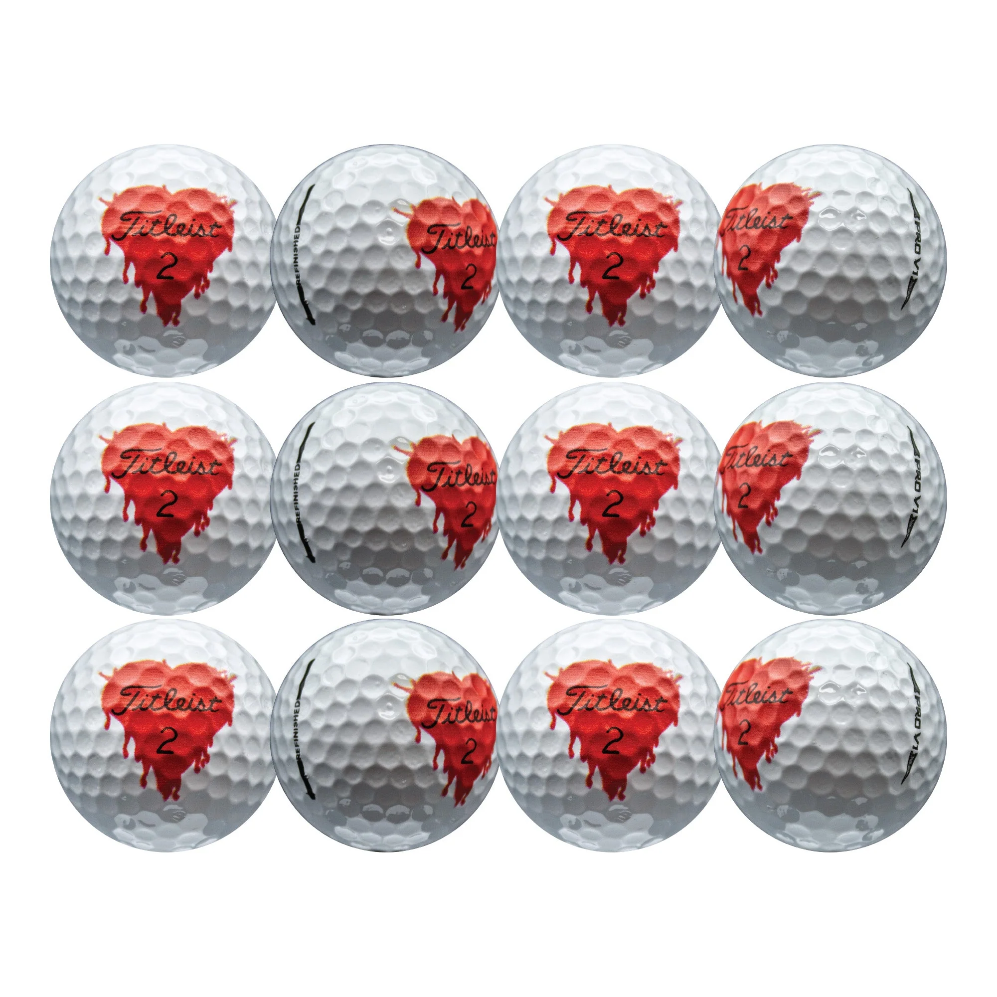 Refurbished Titleist Pro V1 Bleeding Hearts Golf Balls - Image 4
