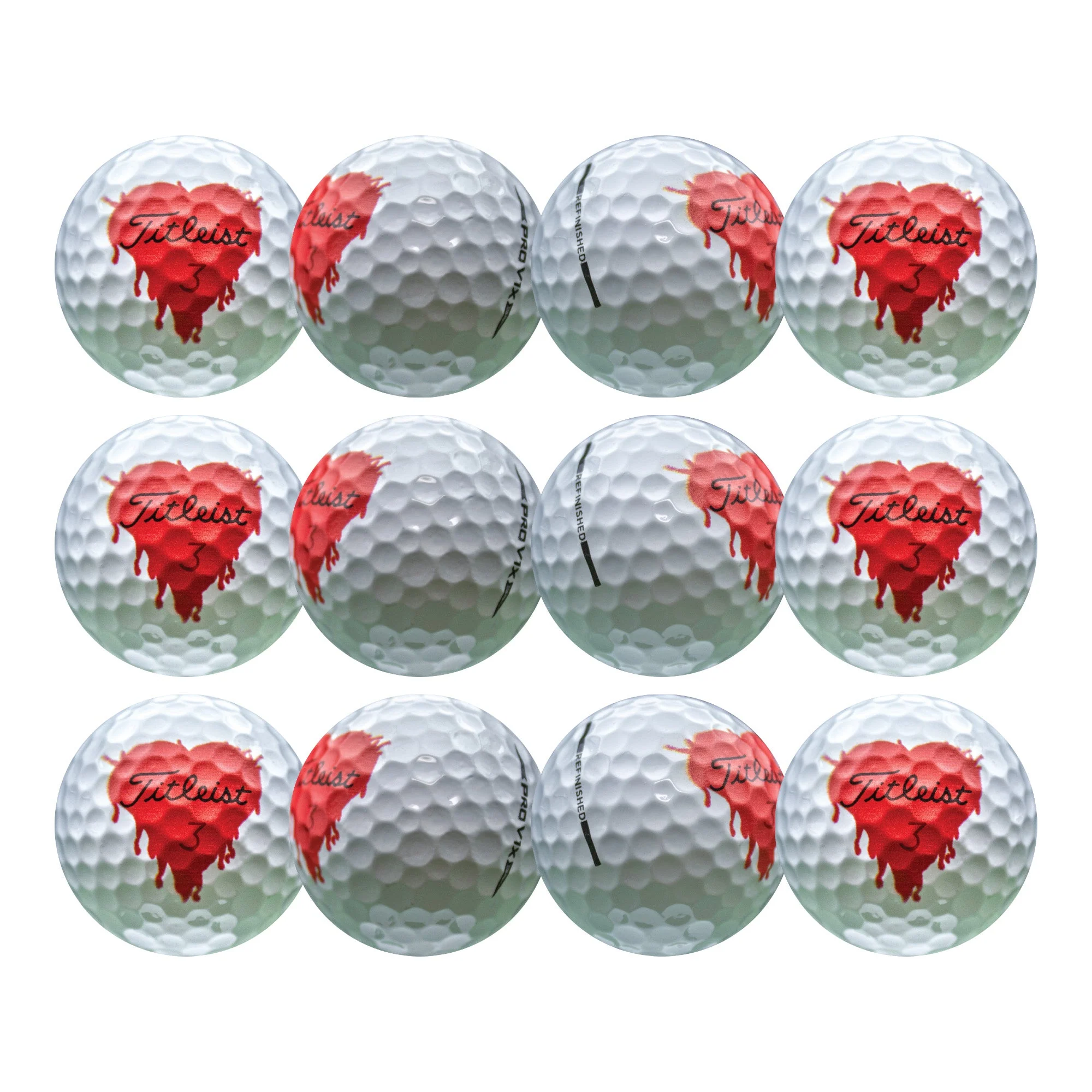 Refurbished Titleist Pro V1x Bleeding Heart Golf Balls - Image 4