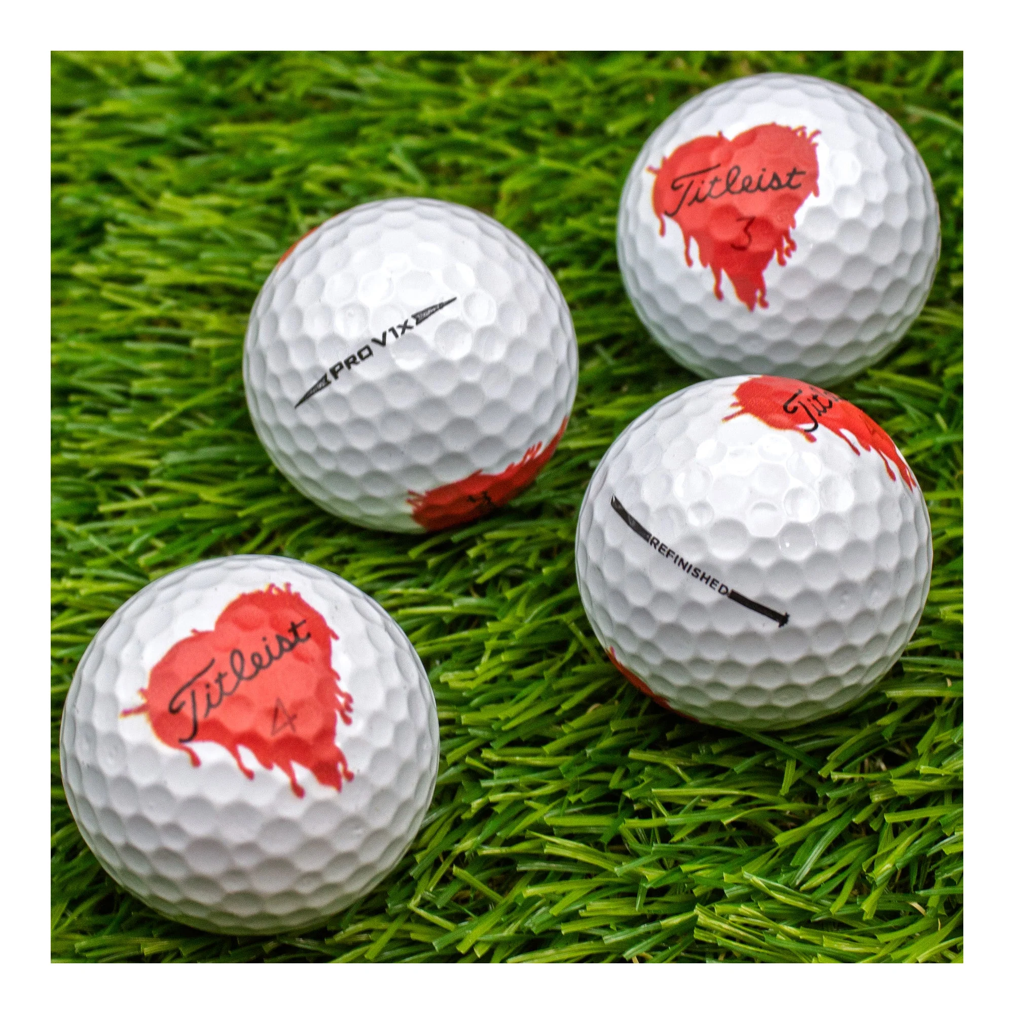 Refurbished Titleist Pro V1x Bleeding Heart Golf Balls - Image 6