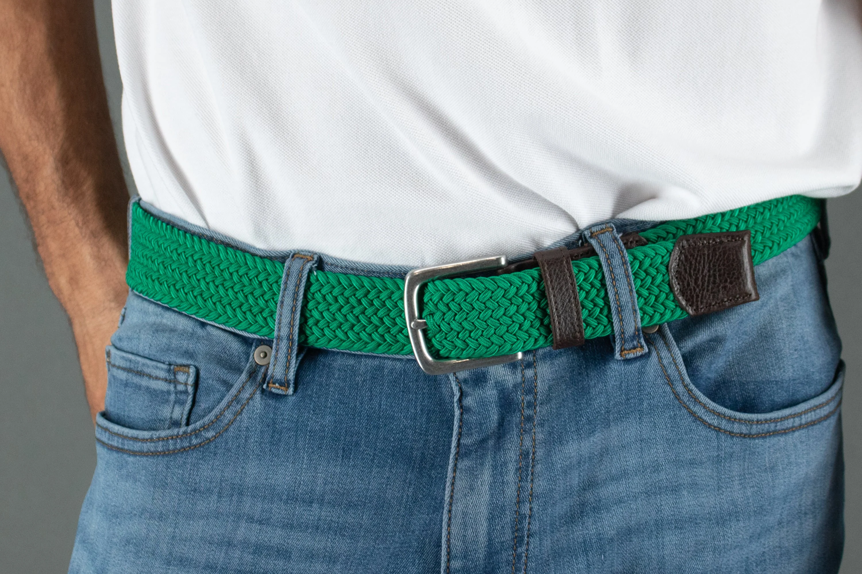 Riverside Solid Stretch Weave Belt - Image 35