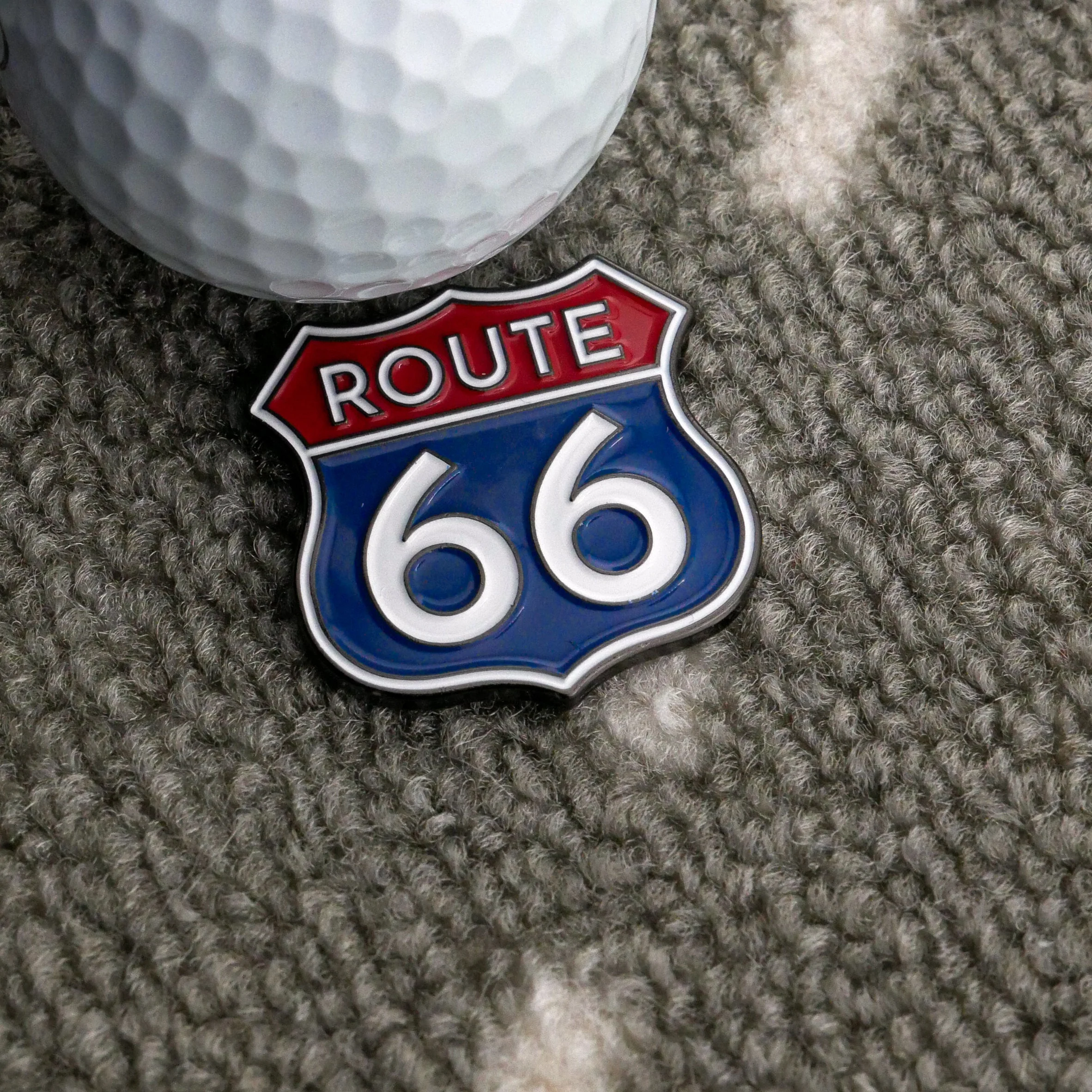 Route 66 Road Sign Ball Marker - Image 2
