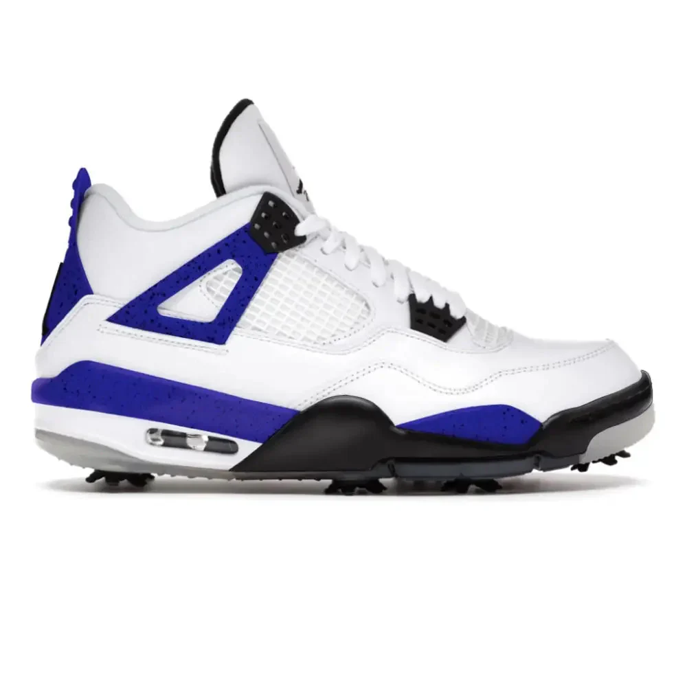 "Royal Blue Cement" Jordan 4 Retro Golf Shoes