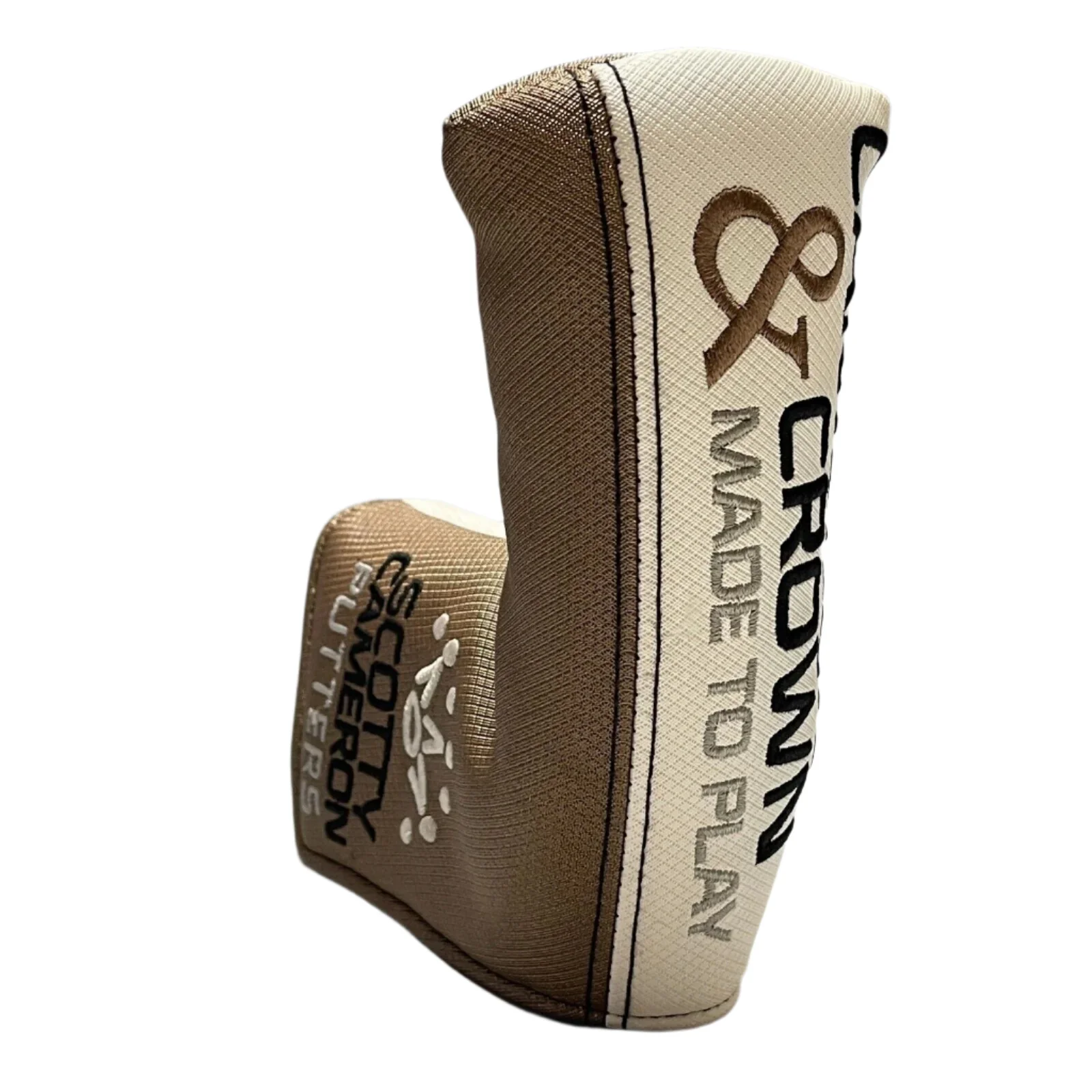 Scotty Cameron - Cameron & Crown "Made to Play" White/Brown Blade Putter Headcover - Image 5