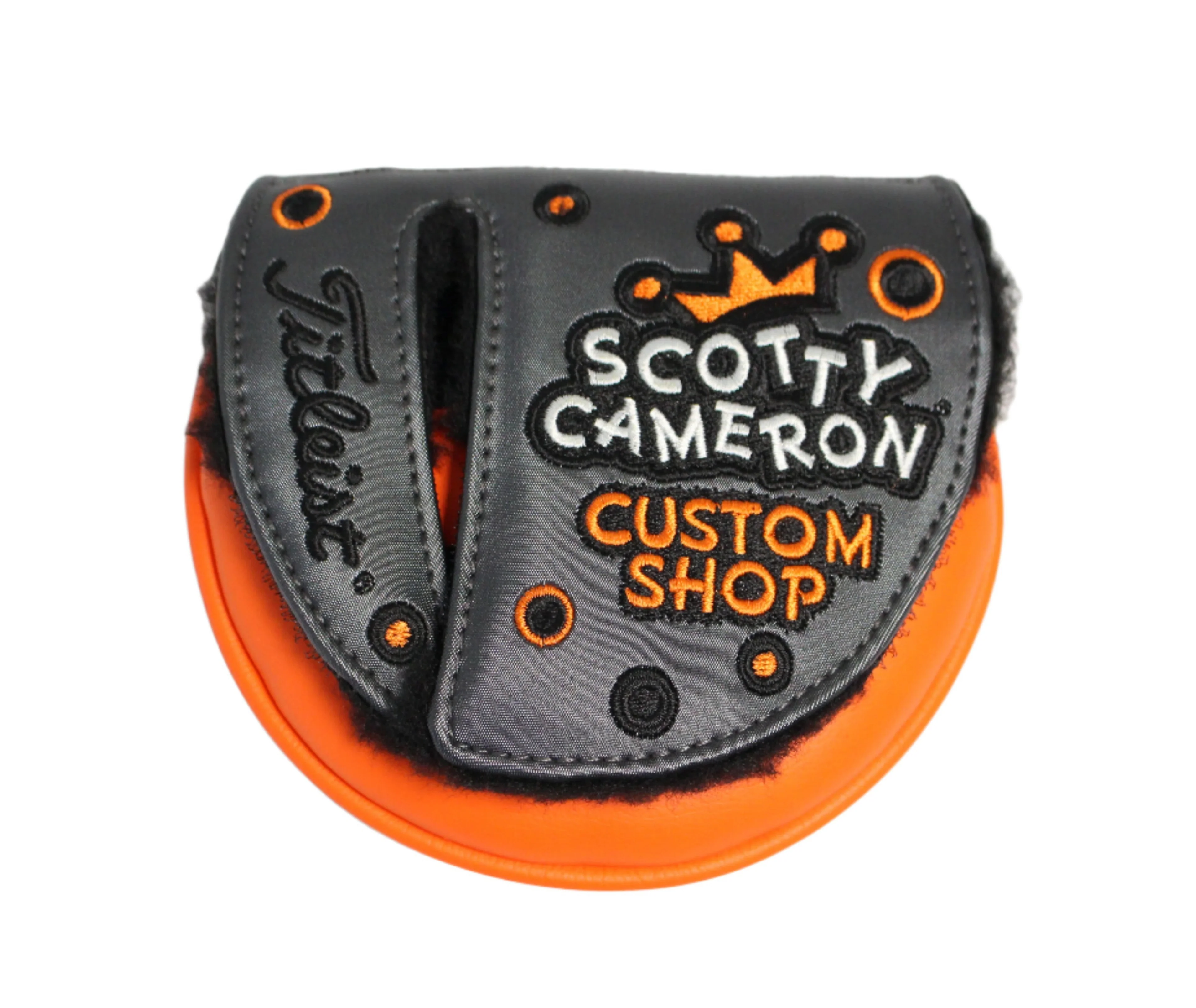 Scotty Cameron Custom Shop 2019 Jackpot Johnny Charcoal & Orange Mid-Round Mallet Putter Headcover - Image 2