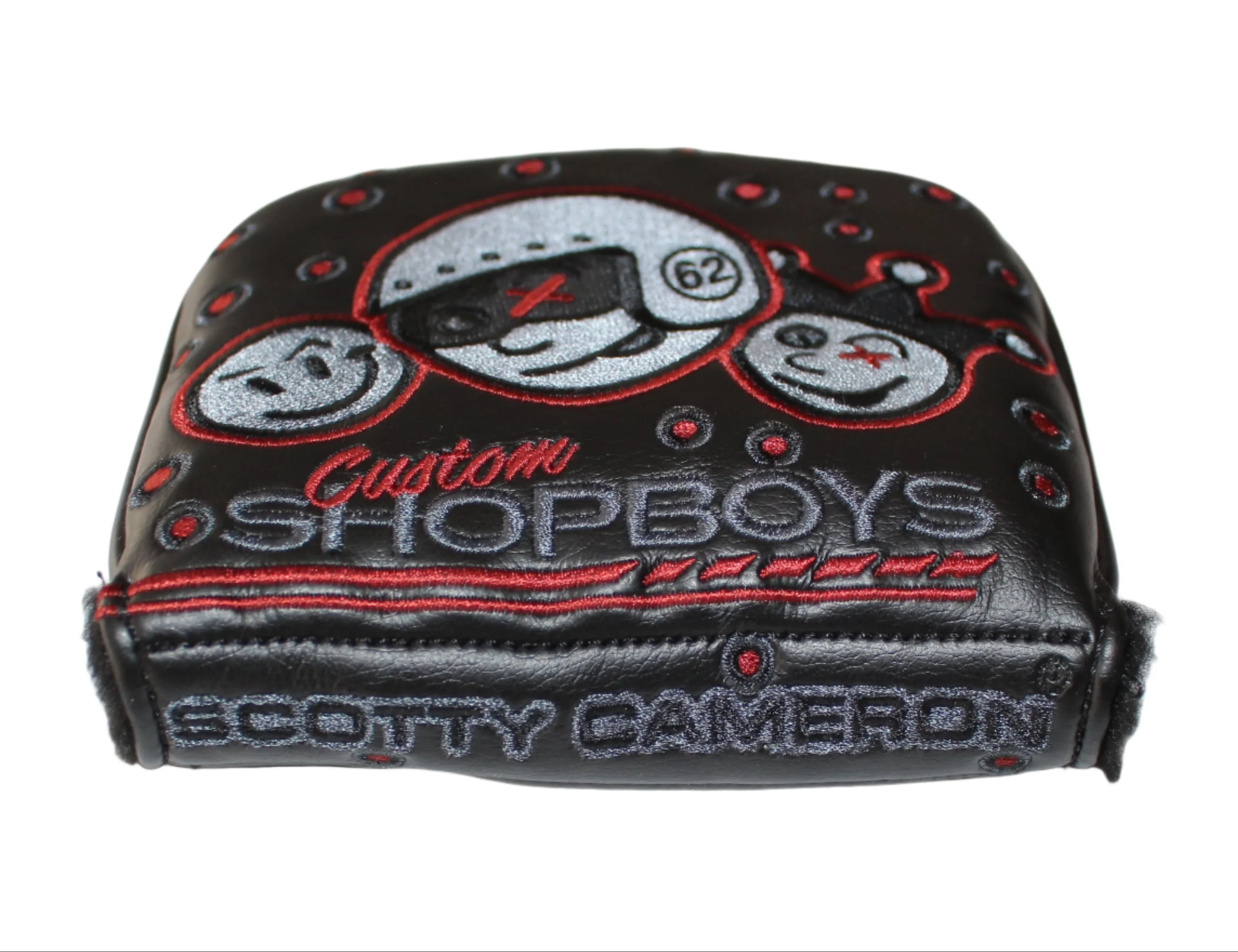 Scotty Cameron - Custom Shop Johnny Racer Grey/Red Mid-Square Mallet Putter Headcover - Image 2