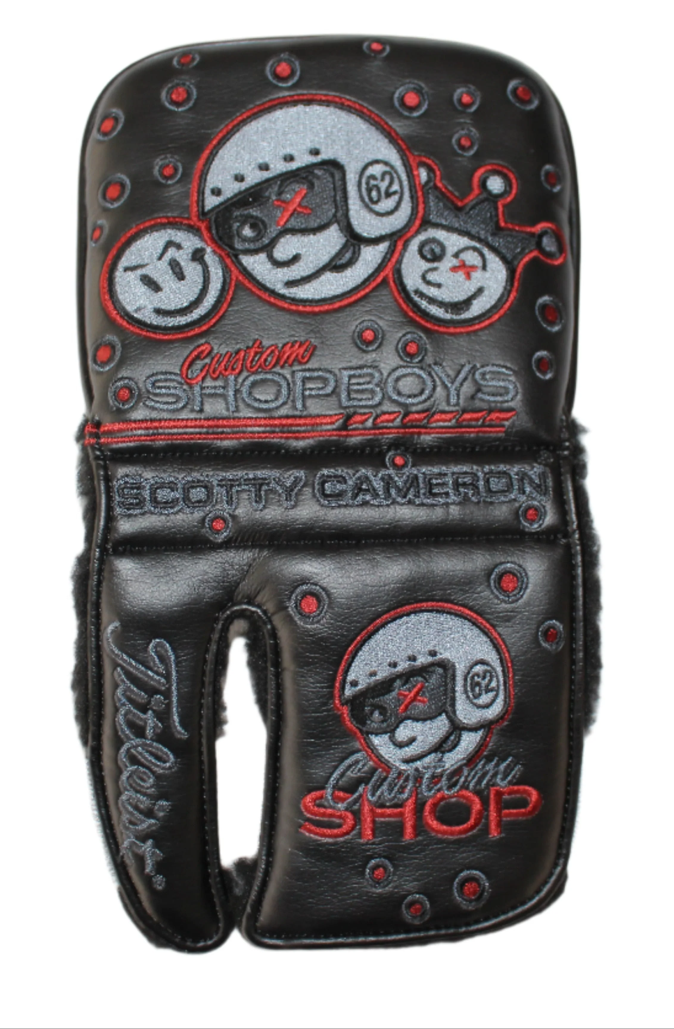 Scotty Cameron - Custom Shop Johnny Racer Grey/Red Mid-Square Mallet Putter Headcover - Image 4