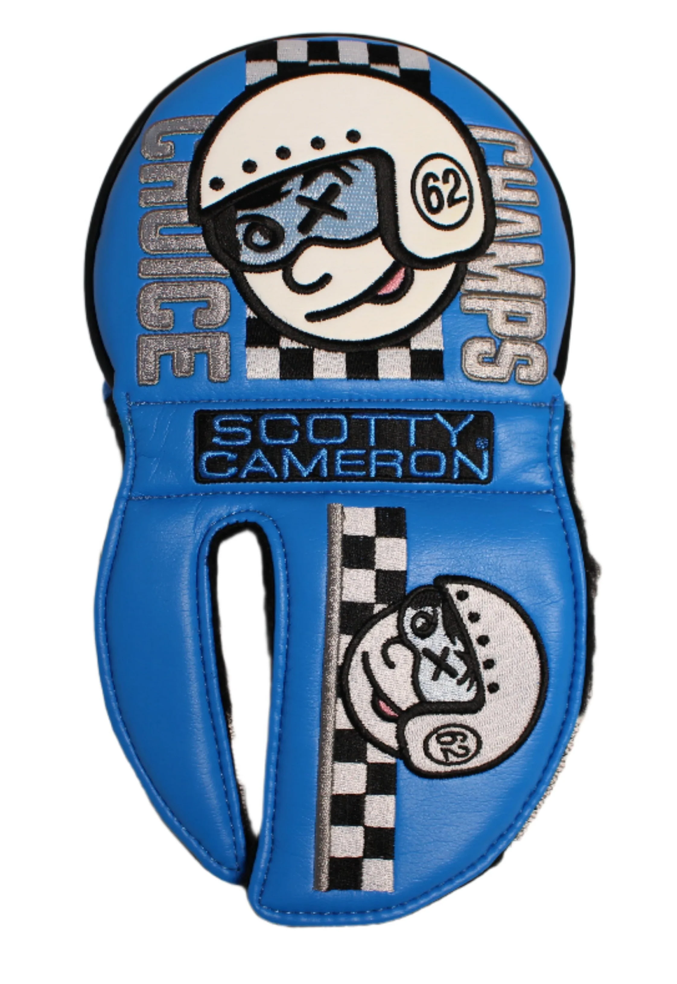 Scotty Cameron - Johnny Racer Champs Choice Blue Mid-Round Mallet Putter Headcover - Image 4