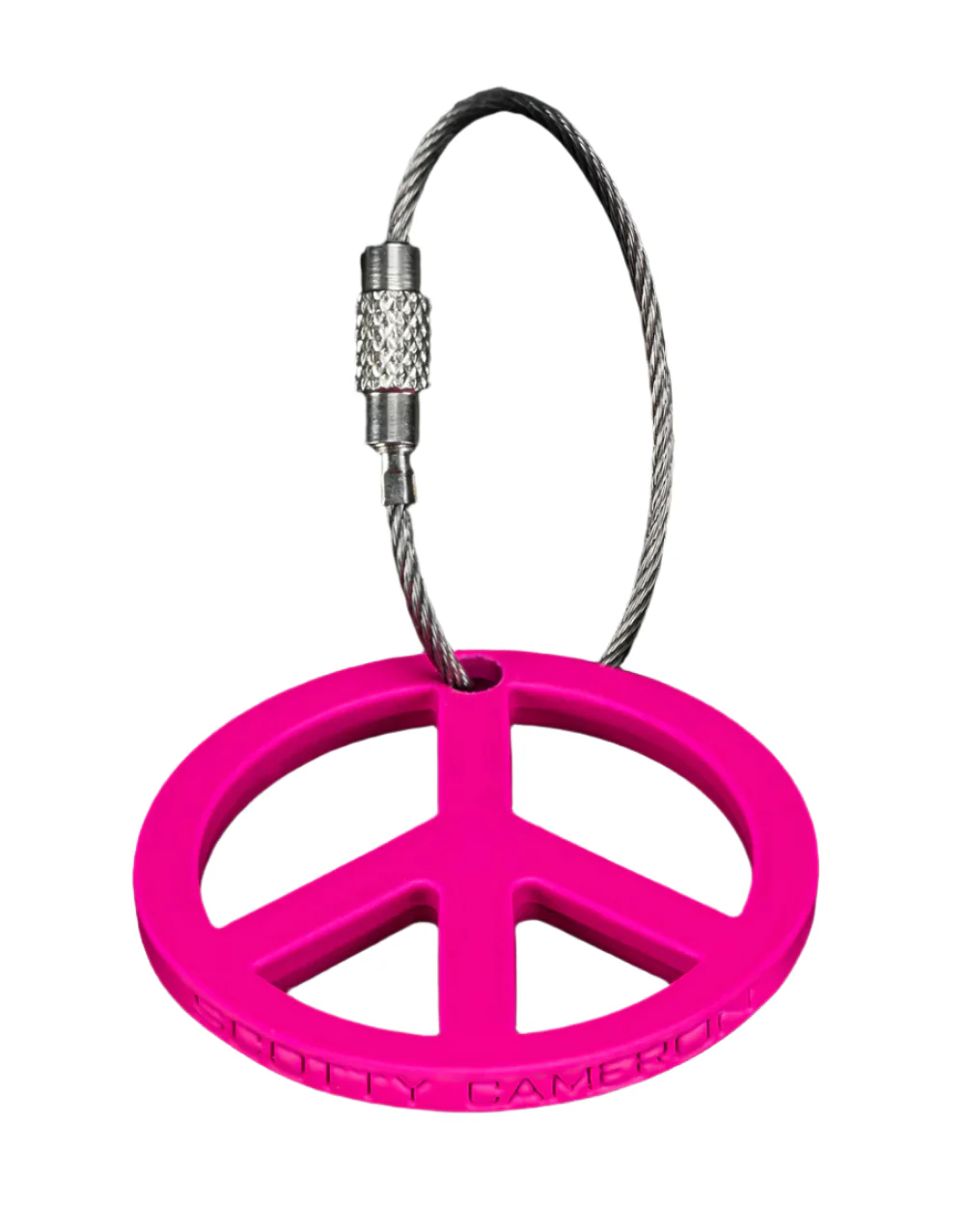 Scotty Cameron Pink Peace Sign Key (Fob) Chain