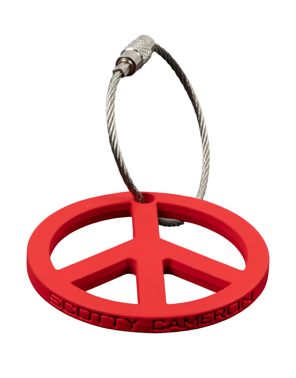 Scotty Cameron - Red Peace Sign Key Fob