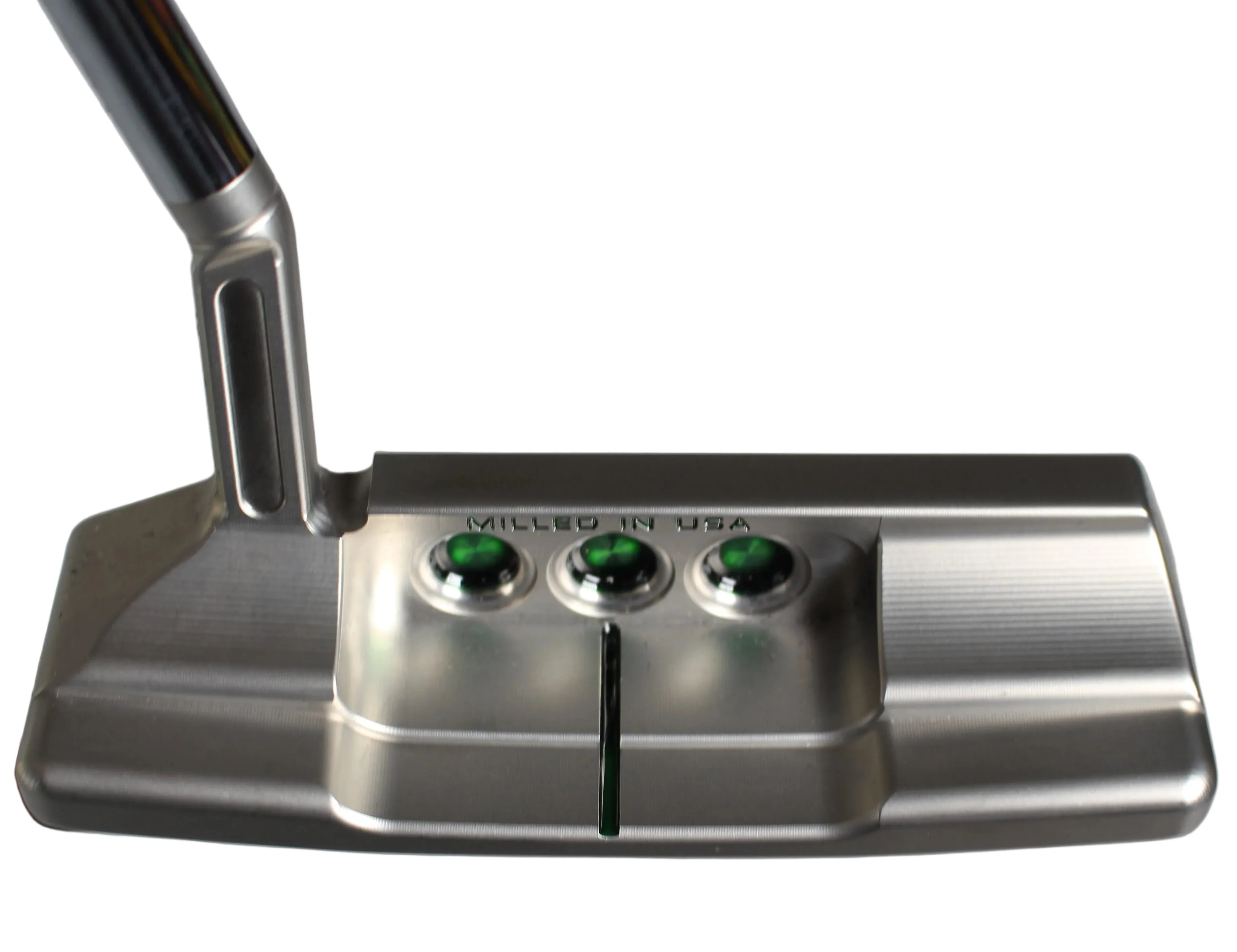 Scotty Cameron Super Select Newport 2.5 Plus (15G Weights) Custom Shop Blade Putter Silver/Green - Image 4