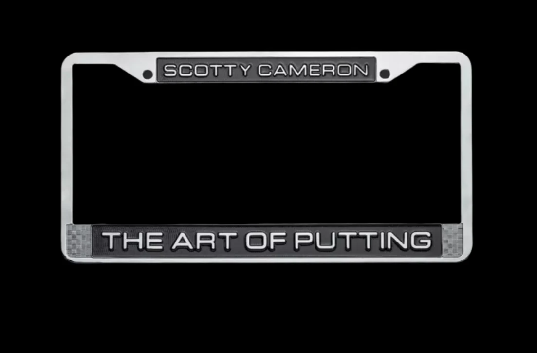 Scotty Cameron "The Art of Putting" Chrome/Black License Plate Frame