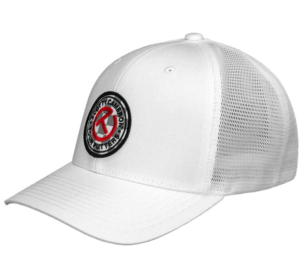 Scotty Cameron White Checkered Circle T Patch Flexfit Trucker Hat