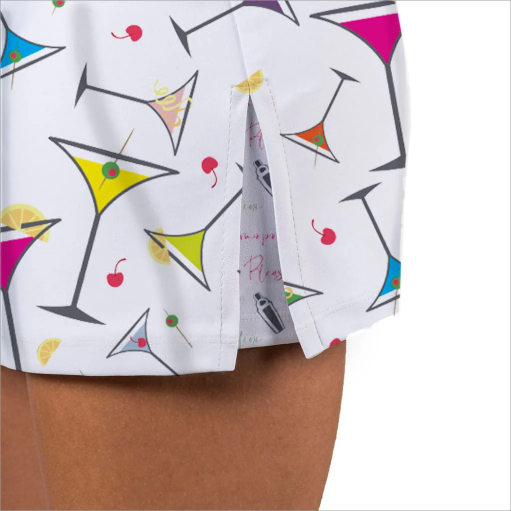SHAKEN NOT STIRRED MARTINI PRINT SKORT - Image 3