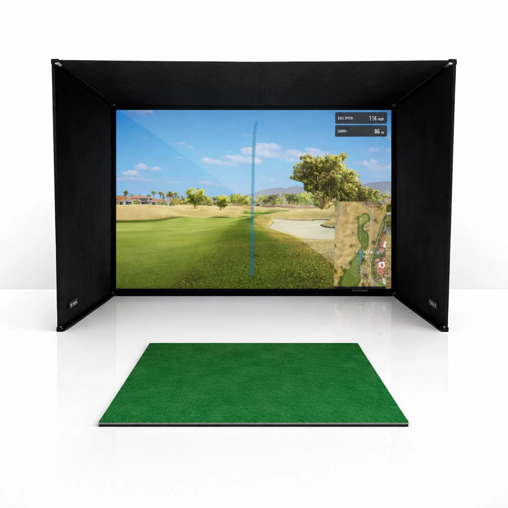 SimBox Golf Simulator Enclosure - 7 sizes, Pro + Impact Screen and Frame INCLUDES FREE SIDE BARRIERS - Image 2