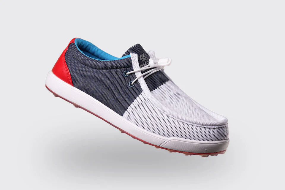 SKŌNI Men's Golf Shoe - Red/White/Blue - Image 5