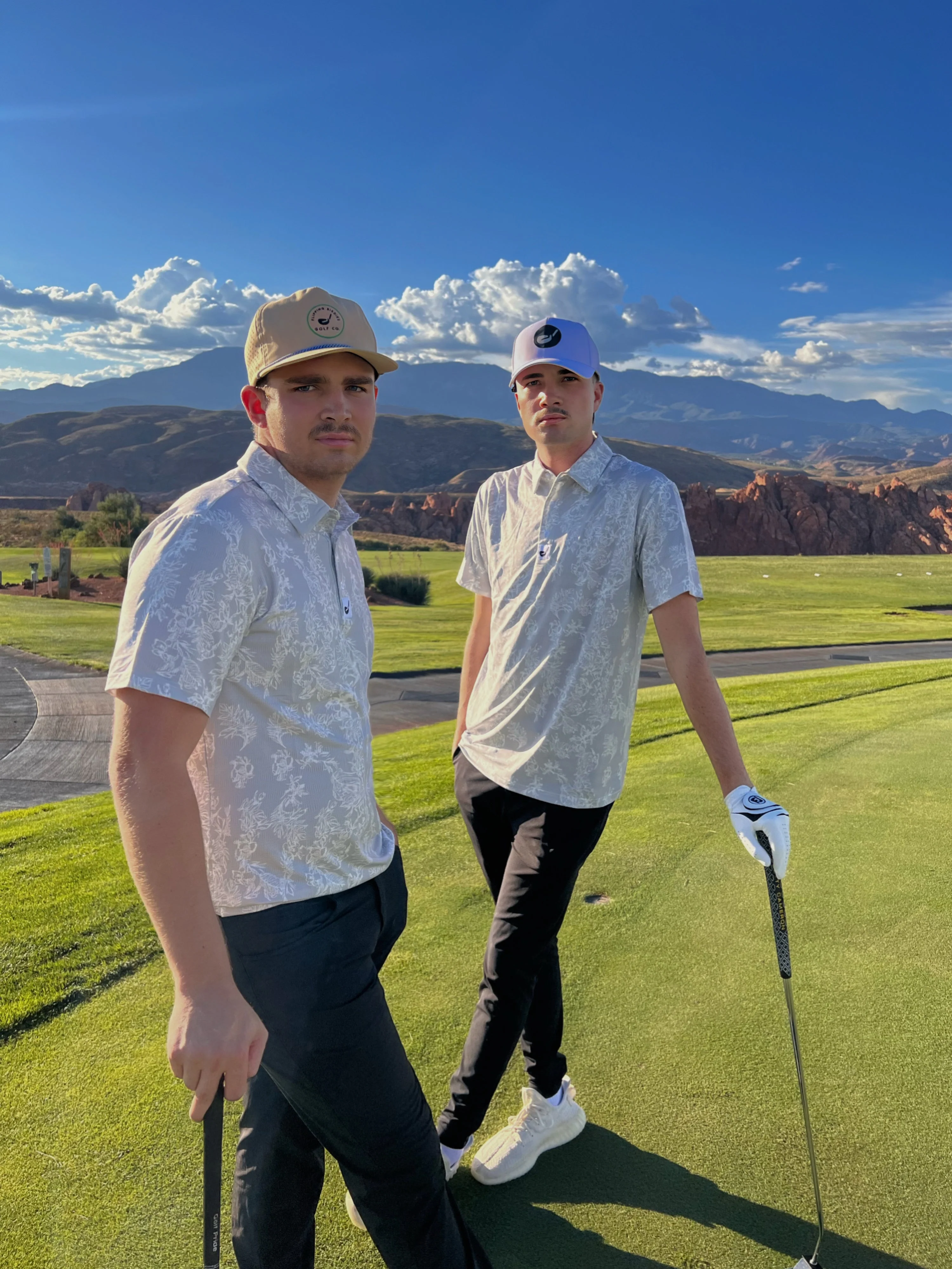 Flipping Birdies - Smoked Floral Golf Polo - Image 3