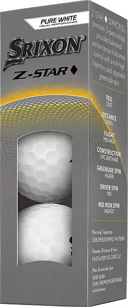 Srixon 2025 Z-Star Diamond 3 Pure White Golf Balls - Image 5