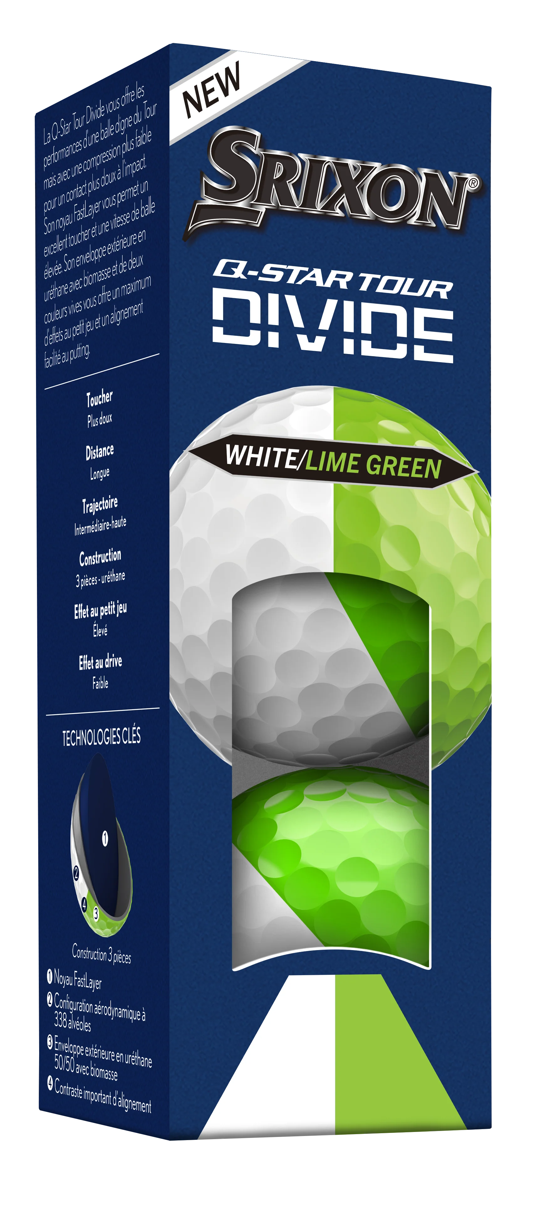 Srixon Q-Star Tour 6 Divide 2026 White/Green Golf Balls - Image 2