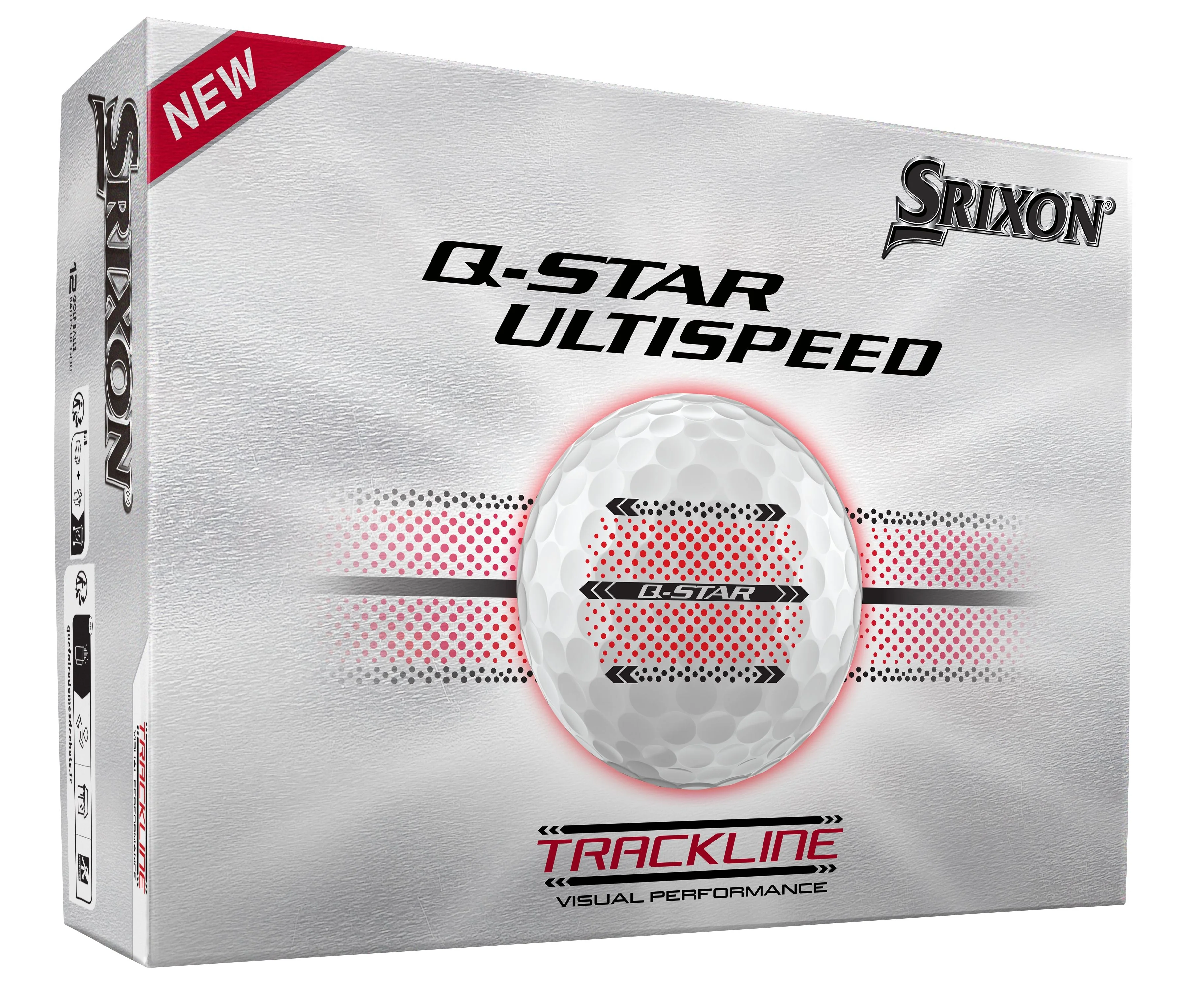 Srixon 2026 Q-Star Ultispeed TrackLine White Golf Balls