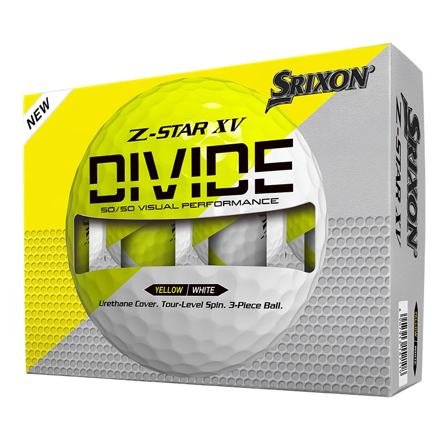 Srixon Z-Star XV 9 Divide Yellow/White Golf Balls