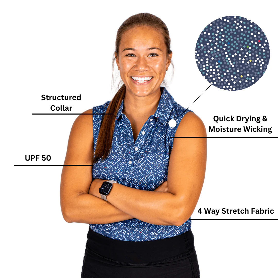 Starry Night Women's Polo (Sleeveless) - Image 3