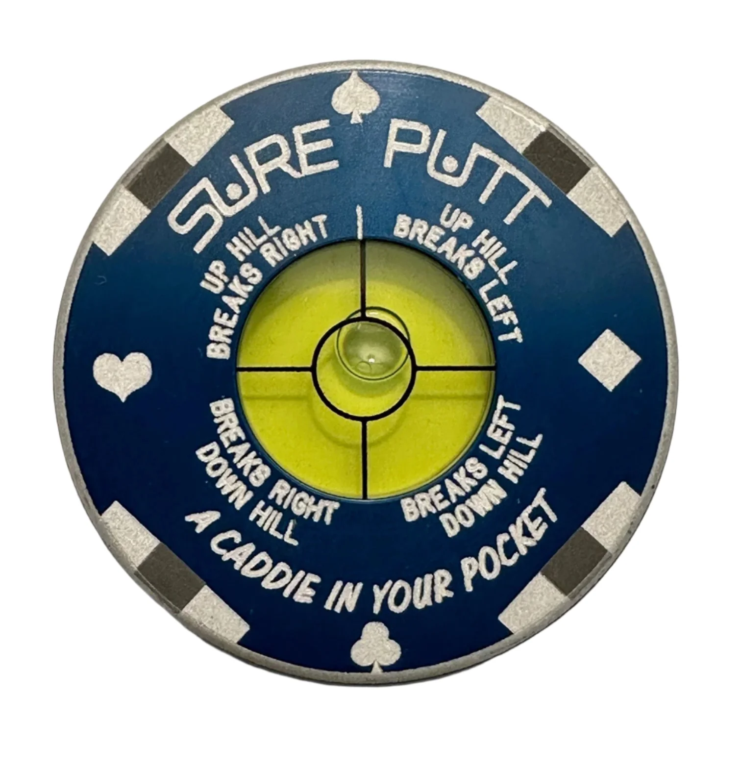 Sure Putt Pro Golf Green Reader - Navy Blue Poker Chip