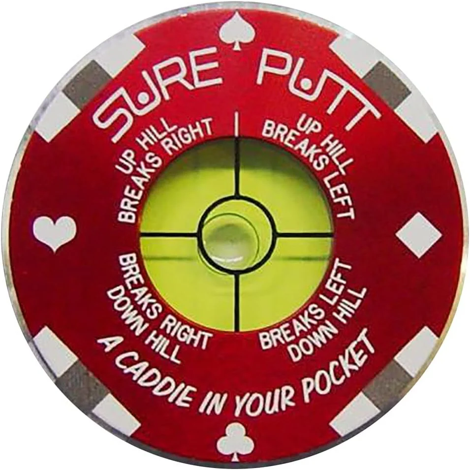 Sure Putt Pro Golf Green Reader - Red Poker Chip
