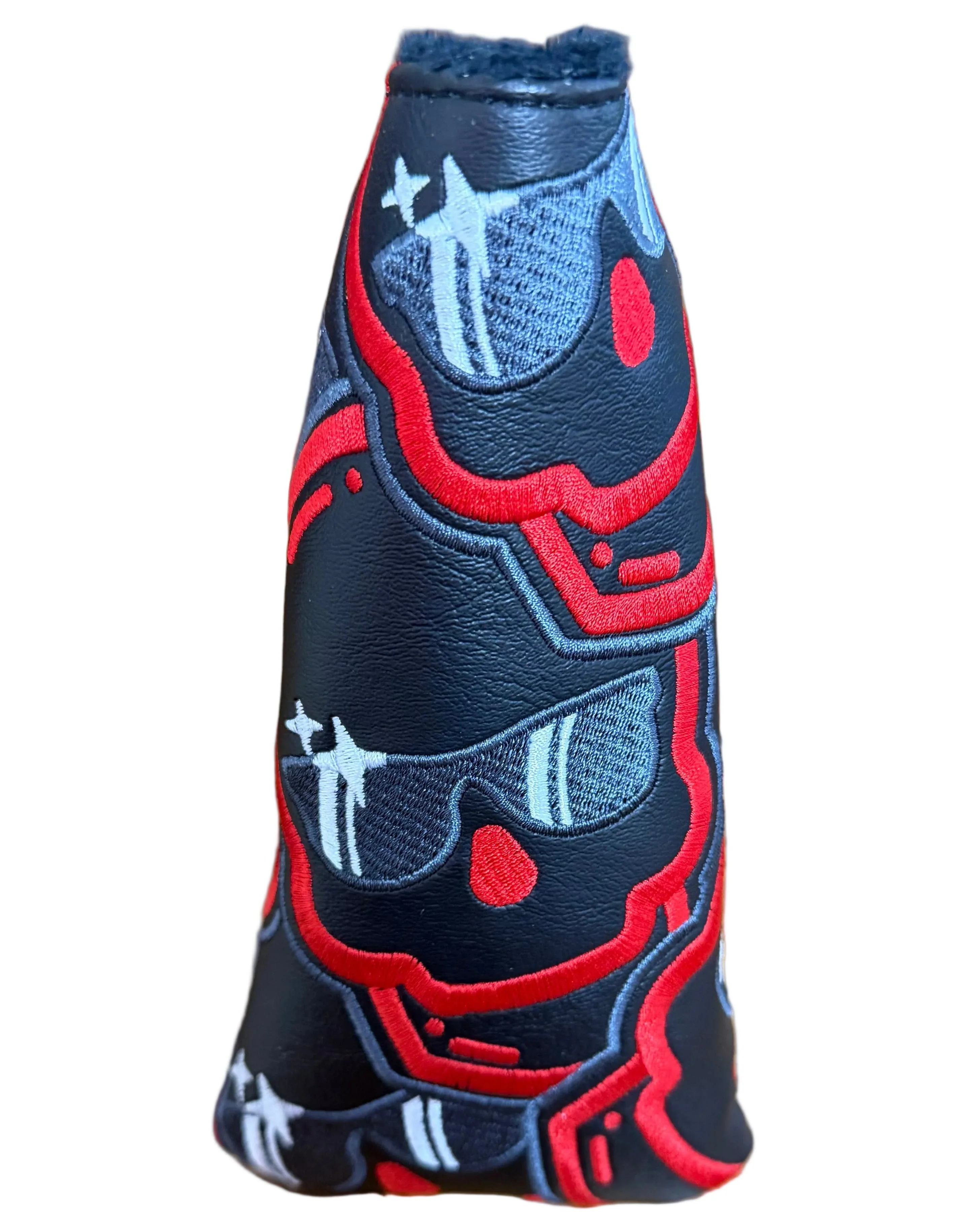 Swag Golf - Dazzlin' Skull Red/White/Black Blade Putter Headcover *opened, no bag* - Image 3