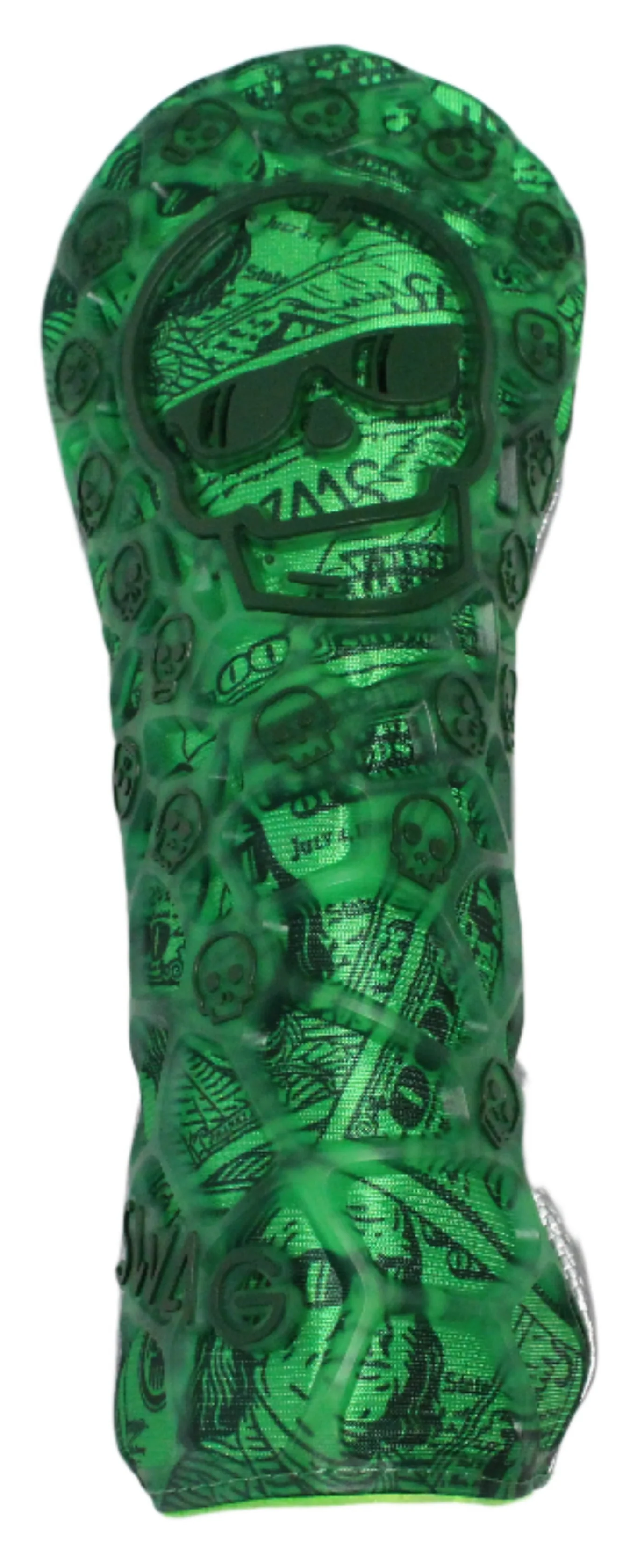 Swag Golf - Dollar Bills Skull TPU Fairway Wood Headcover *opened, no bag*
