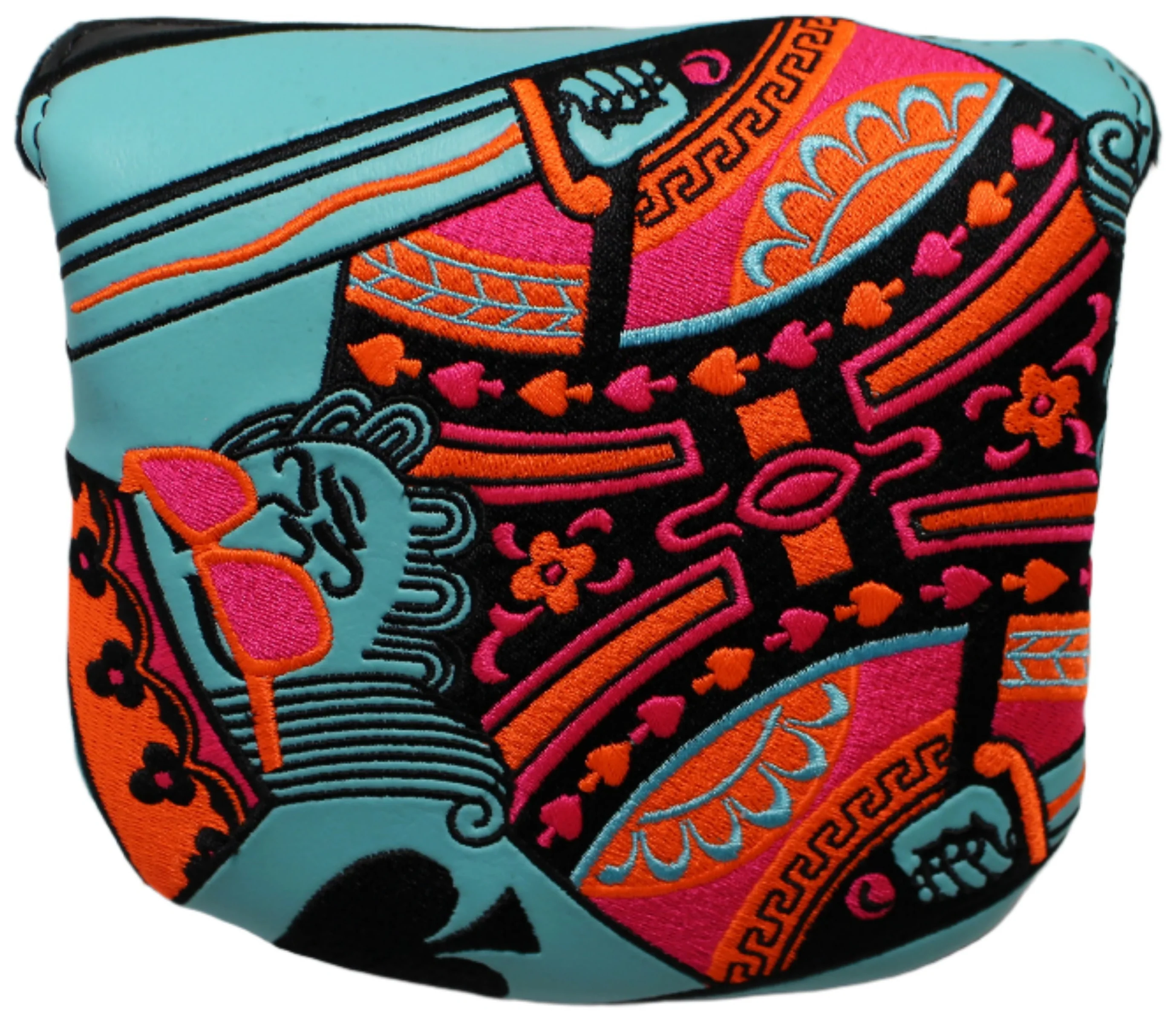 Swag Golf - King of Spades Blue/Orange/Black Mallet Putter Headcover *opened, no bag* - Image 2