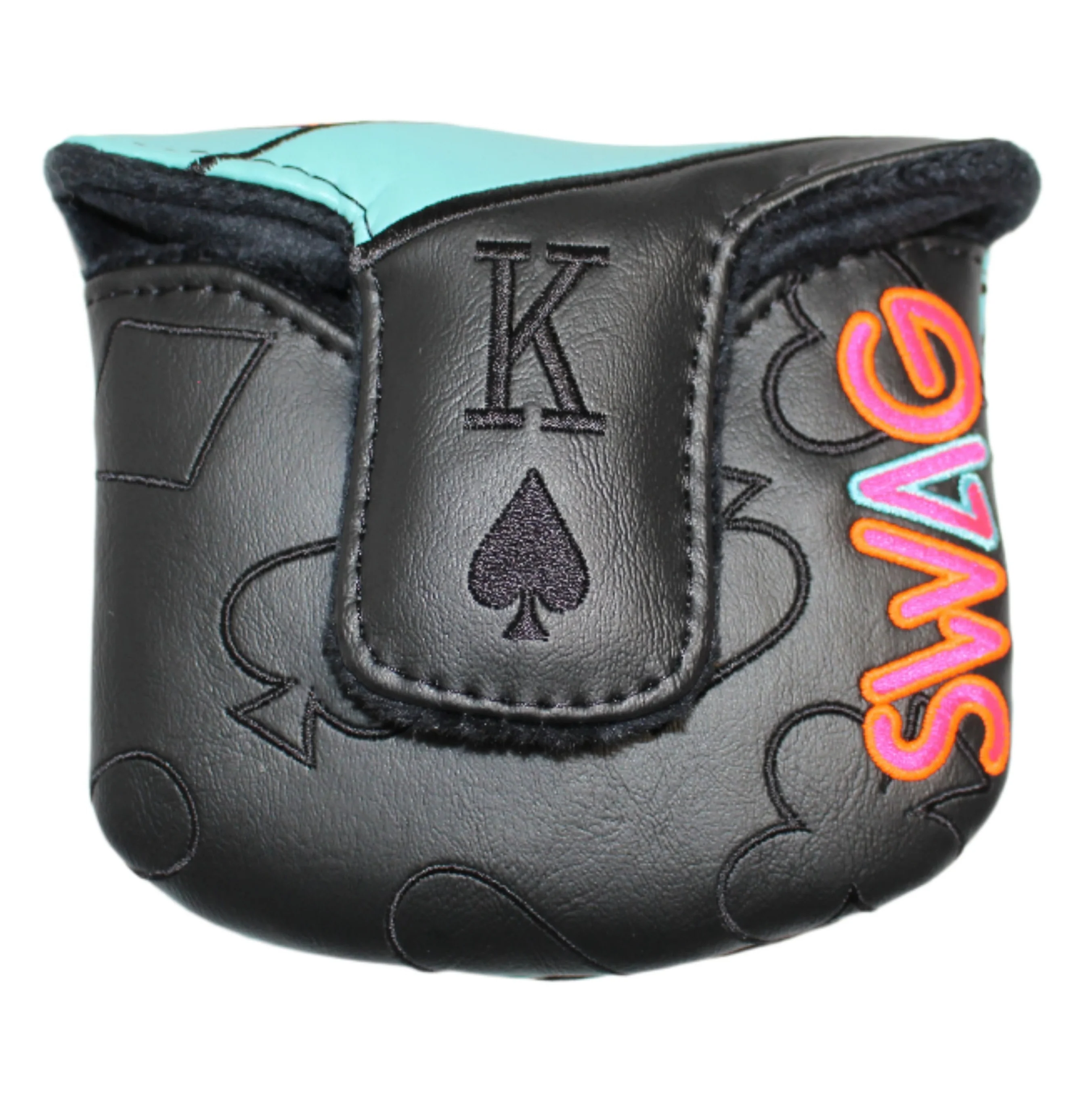 Swag Golf - King of Spades Blue/Orange/Black Mallet Putter Headcover *opened, no bag* - Image 3