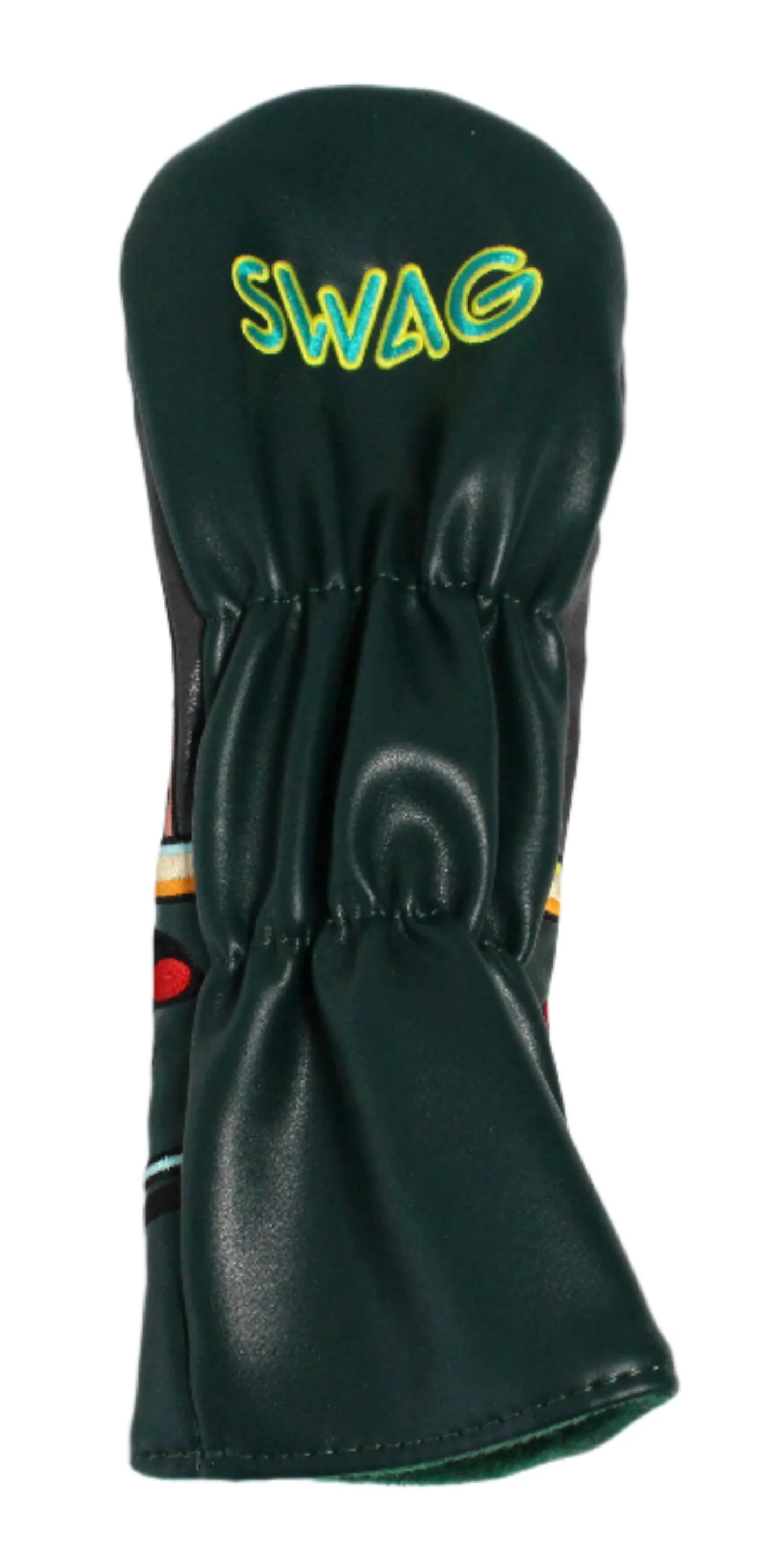 Swag Golf - Neon Green/Yellow "Game Over" Stacked Skulls Fairway Wood Headcover *opened, no bag* - Image 2