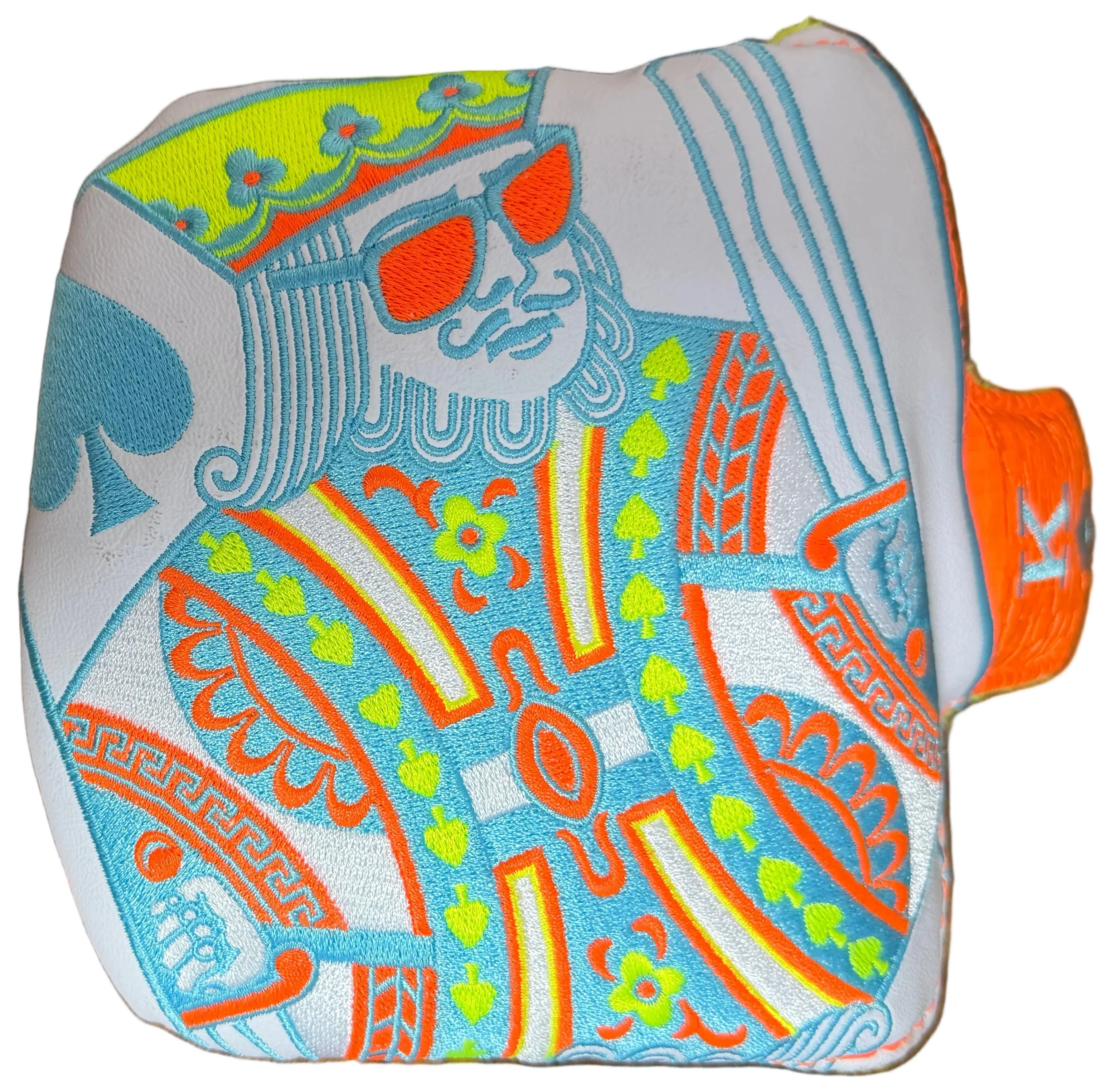 Swag Golf - Neon King Orange/Yellow/Blue/White Mallet Putter Headcover *opened, no bag* - Image 2