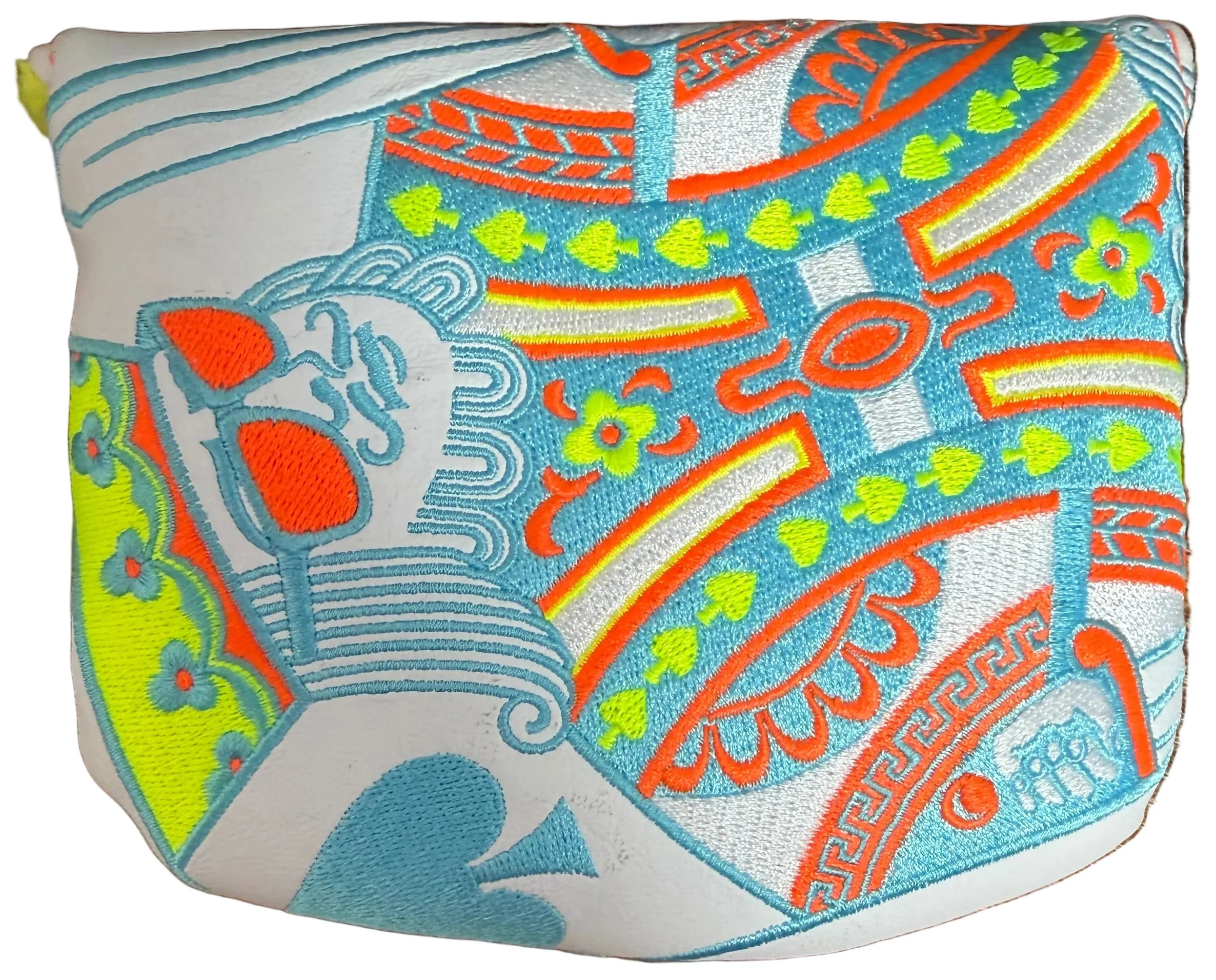 Swag Golf - Neon King Orange/Yellow/Blue/White Mallet Putter Headcover *opened, no bag* - Image 3