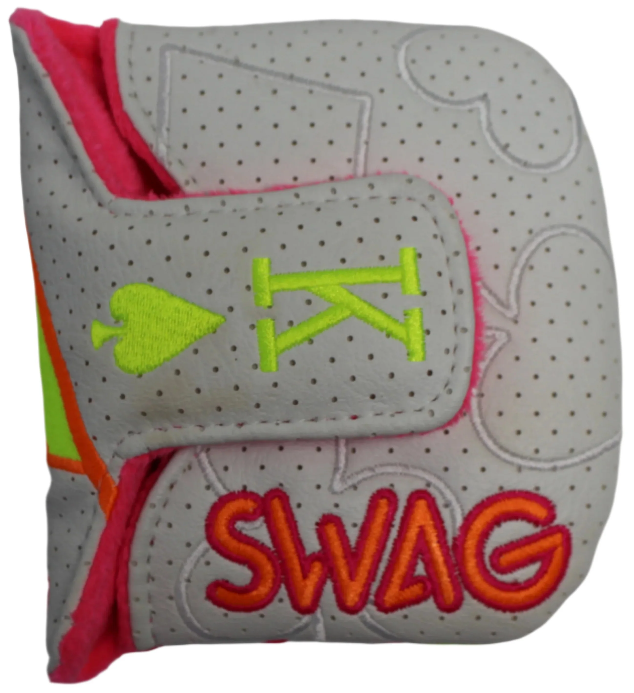 Swag Golf - Orange & Bolt King Mallet Putter Headcover *opened, no bag* - Image 3