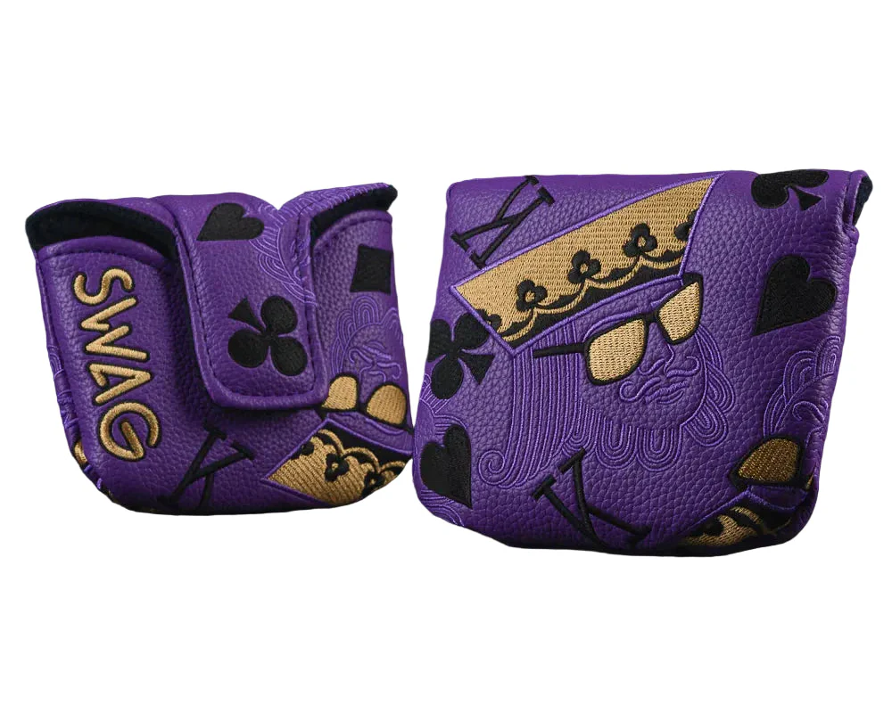 Swag Golf - Purple Reign Poker King Mallet Putter Headcover *opened, no bag*