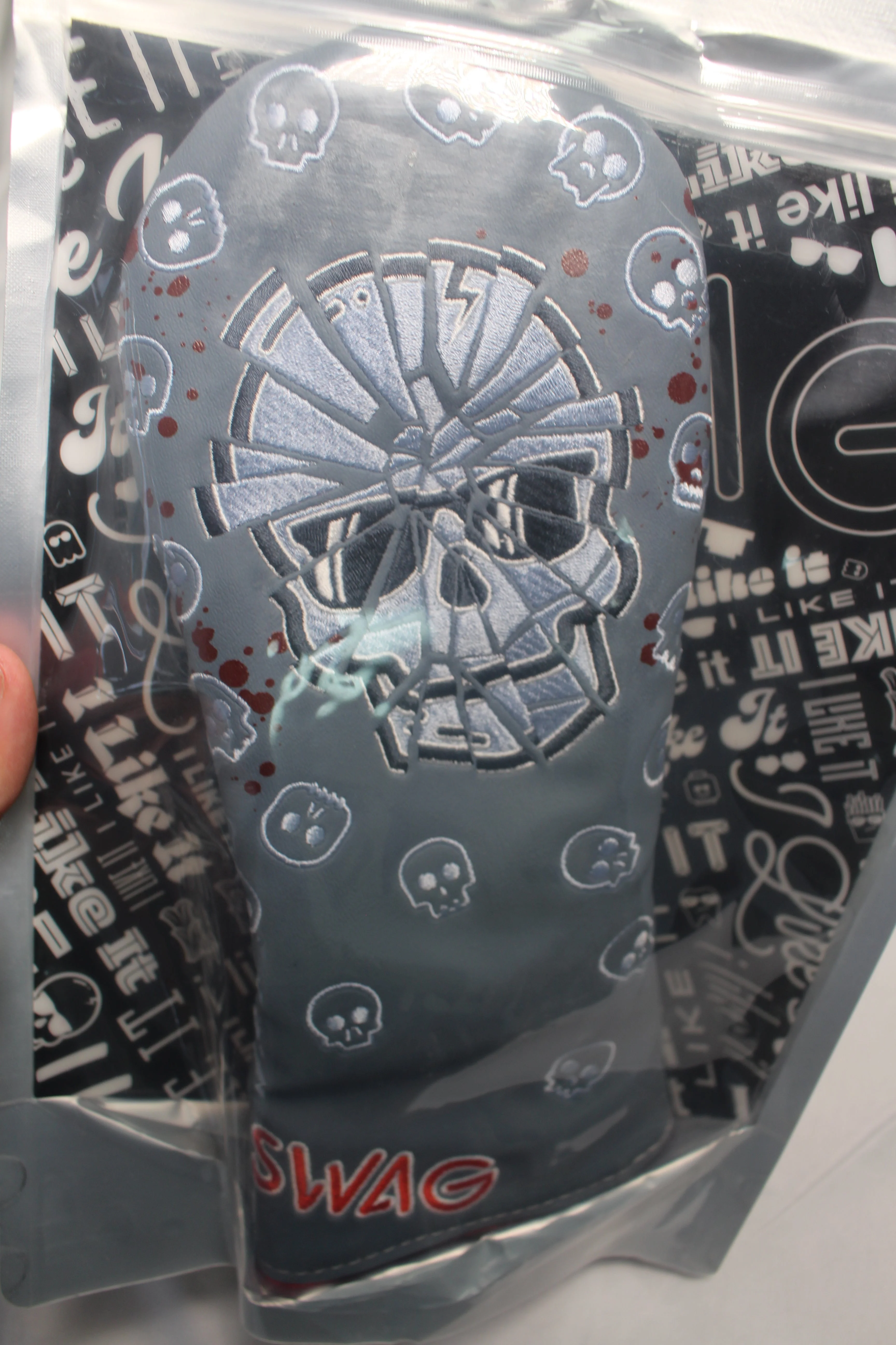 Swag Golf - Shatter Skull Grey Fairway Wood Headcover *opened, no bag* - Image 3
