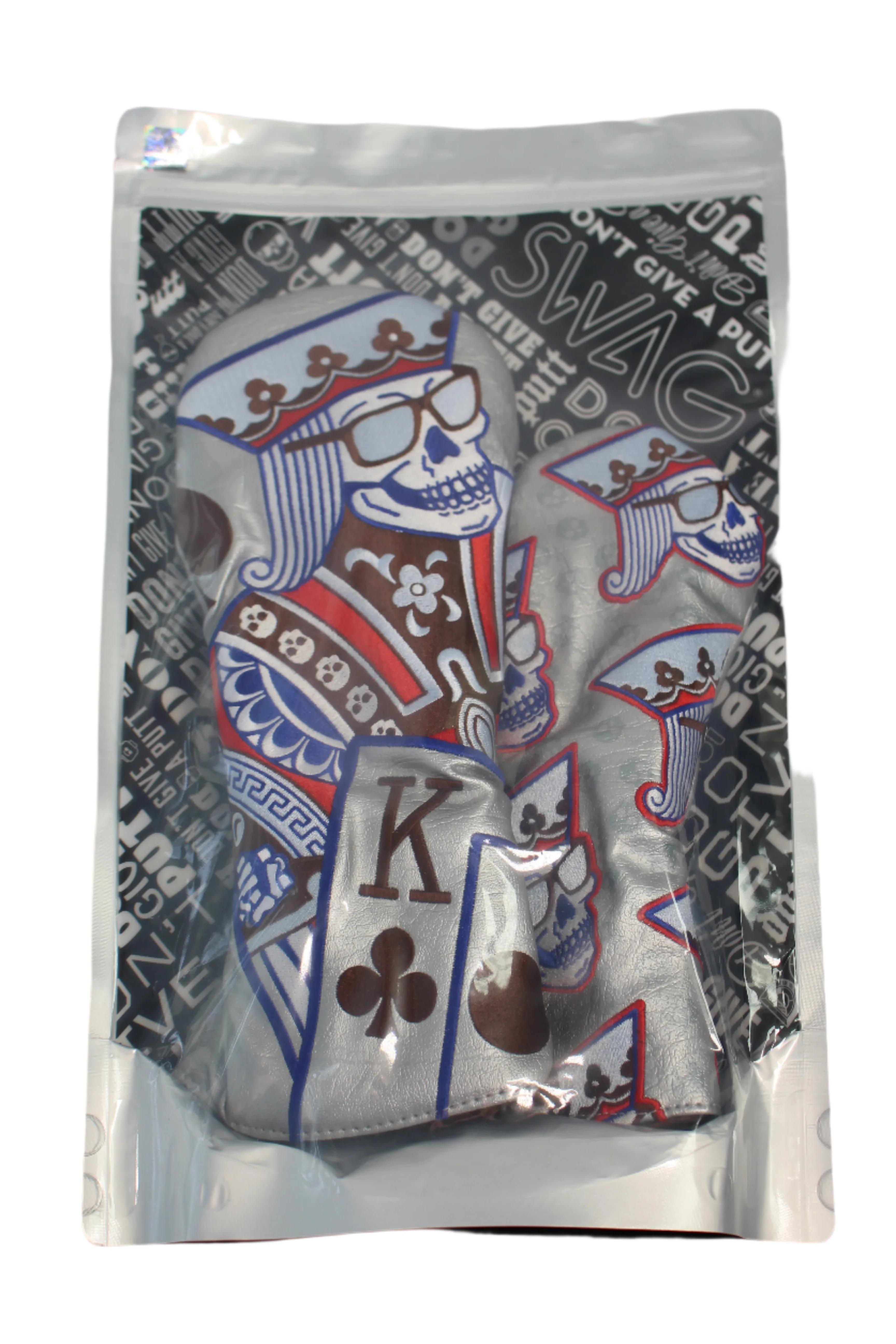 Swag Golf - Skeleton King of Candy Silver/Blue/Red Combo Wood Headcover Set