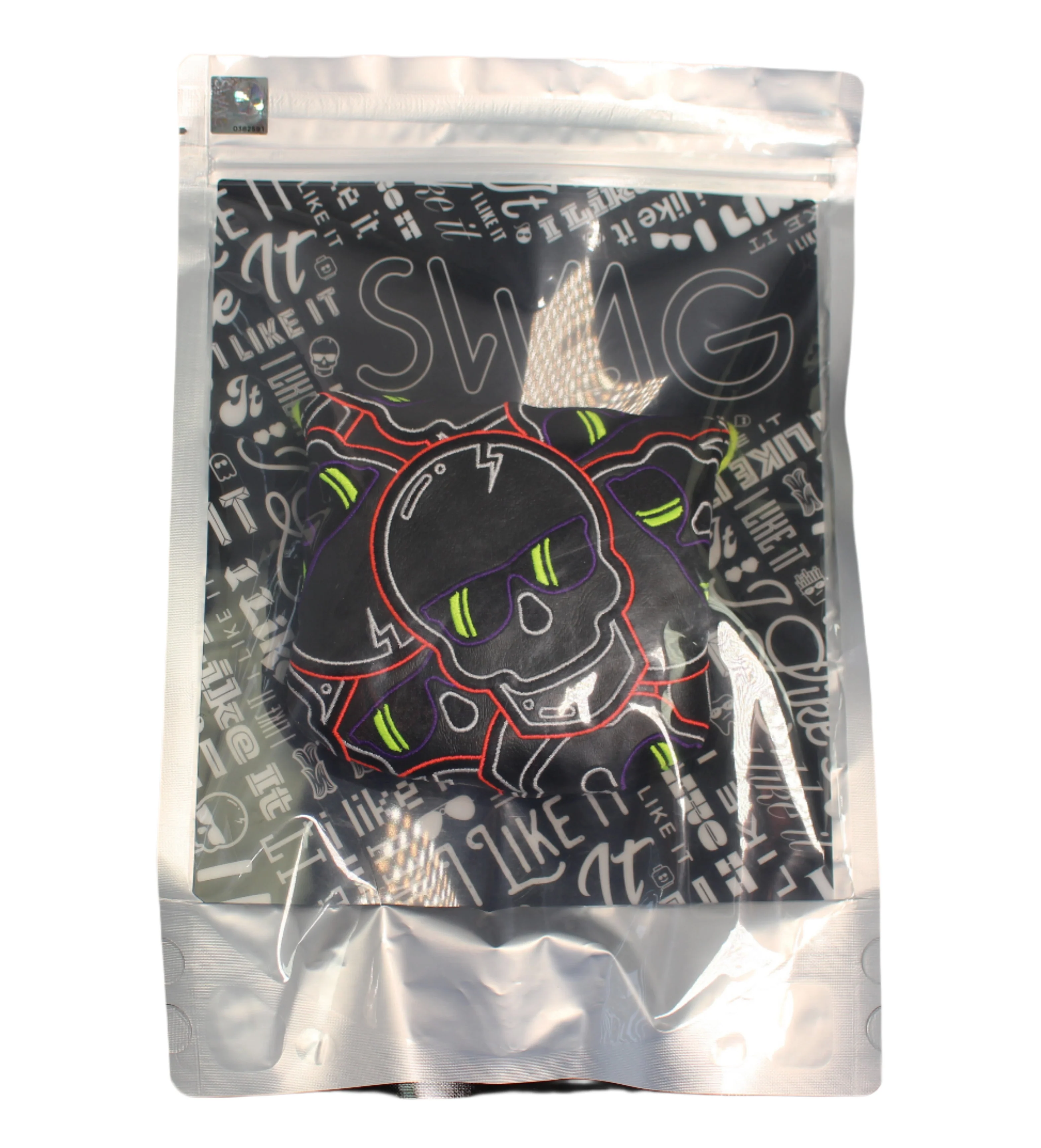 Swag Golf - Skulls Glasses Black/White/Purple/Red Blade Putter Headcover *opened, no bag* - Image 2