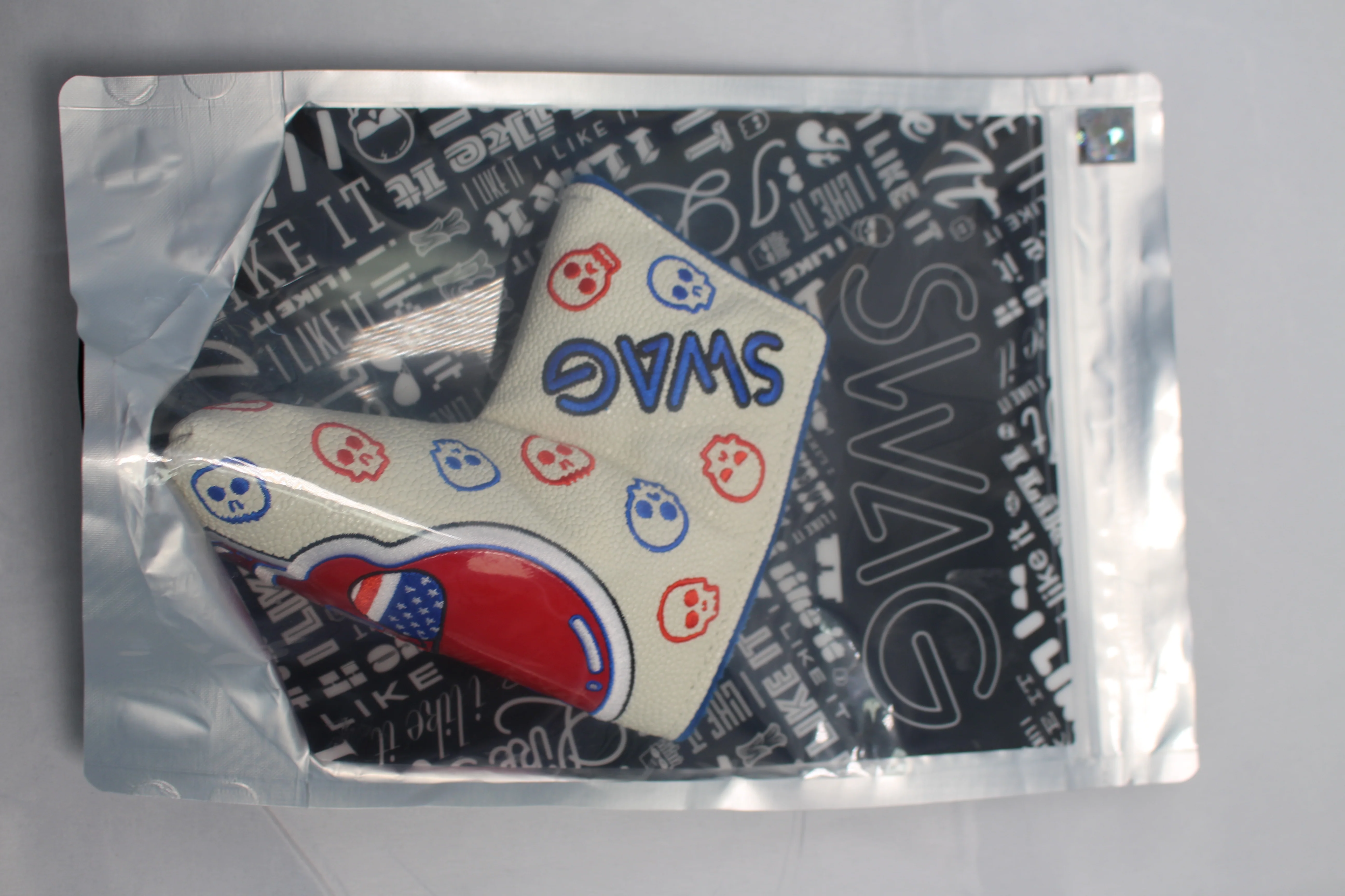 Swag Golf - Skulls USA Glasses Blade Putter Headcover *opened, no bag* - Image 4