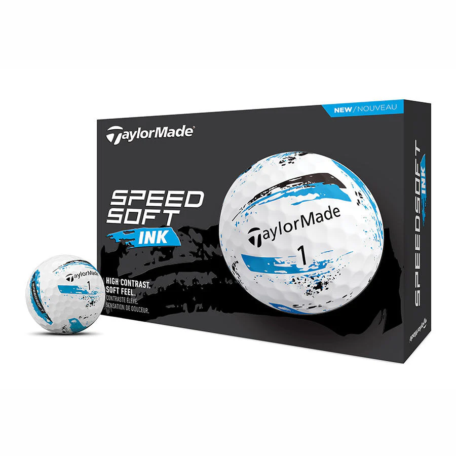 TaylorMade 2024 SpeedSoft Ink Blue & Black Golf Balls