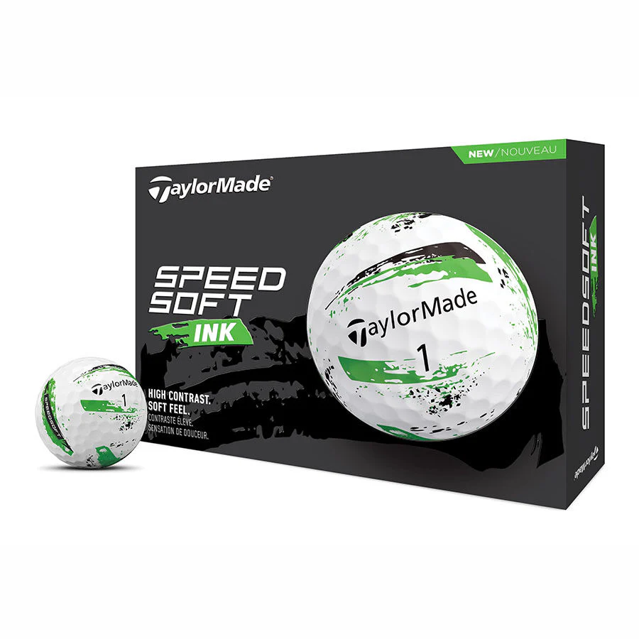 TaylorMade 2024 SpeedSoft Ink Green & Black Golf Balls