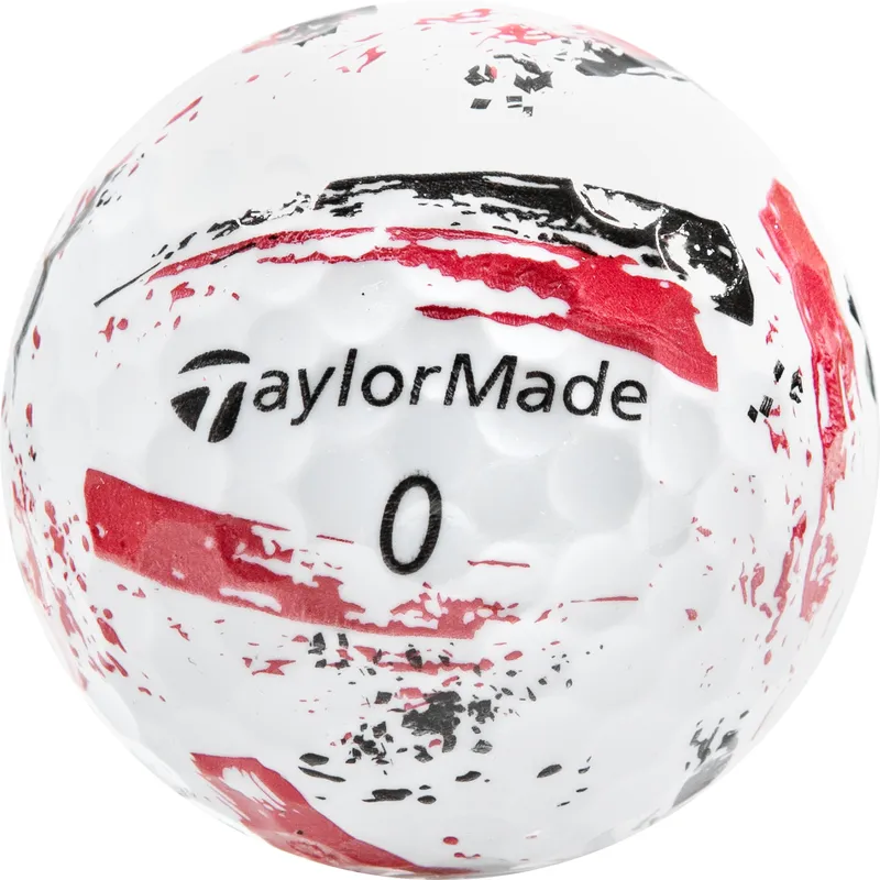 TaylorMade 2024 SpeedSoft Ink Red & Black Golf Balls - Image 3