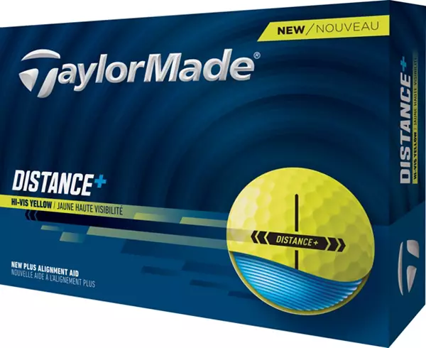 TaylorMade 2025 Distance+ Yellow Golf Balls