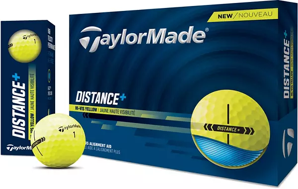 TaylorMade 2025 Distance+ Yellow Golf Balls - Image 4