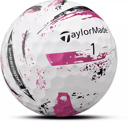 TaylorMade 2024 SpeedSoft Ink Pink & Black Golf Balls - Image 3
